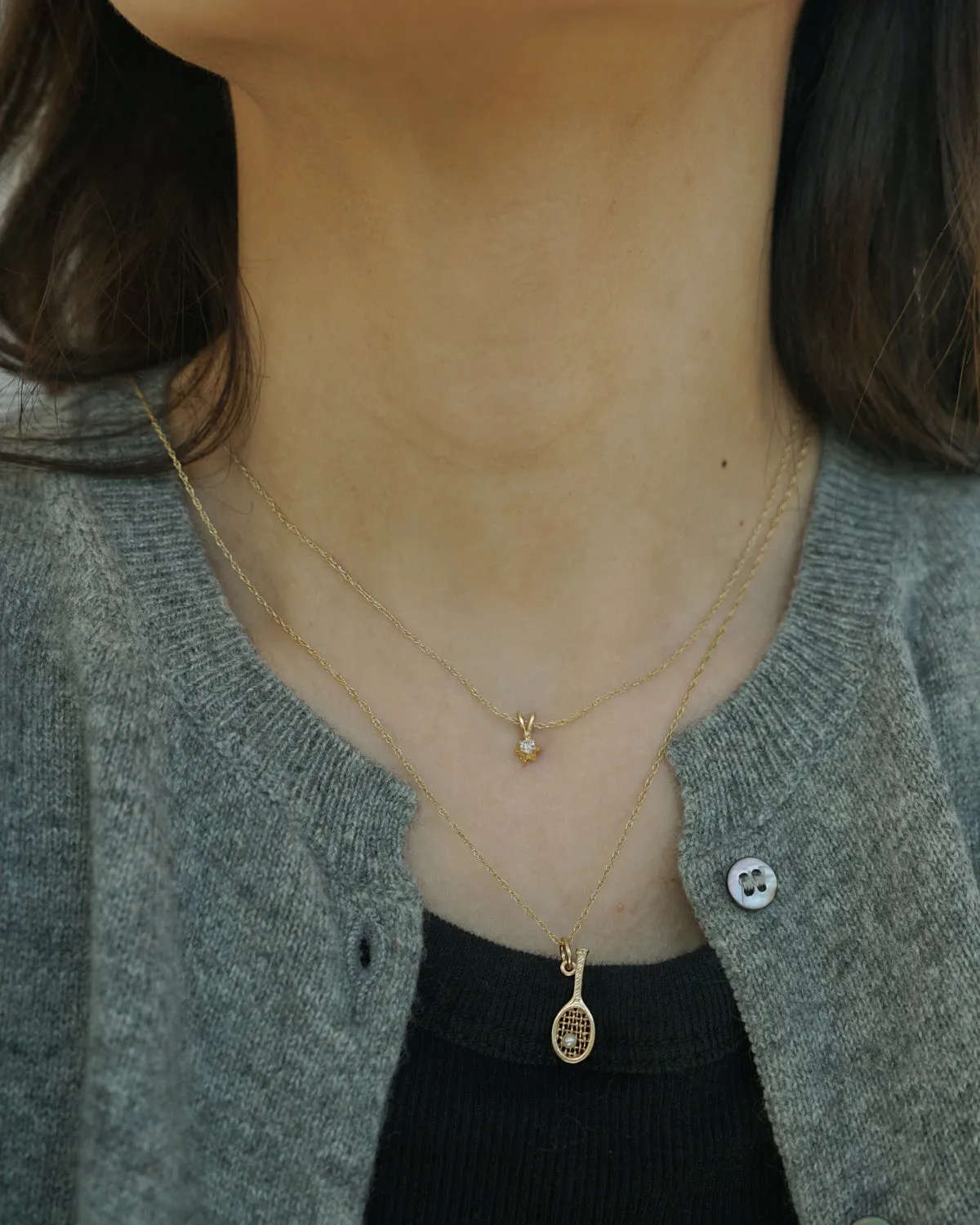 14k Gold Charm w/ Pearl