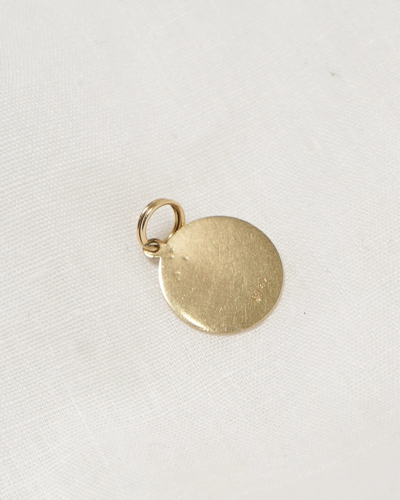 14K Gold St. Christopher Coin Charm
