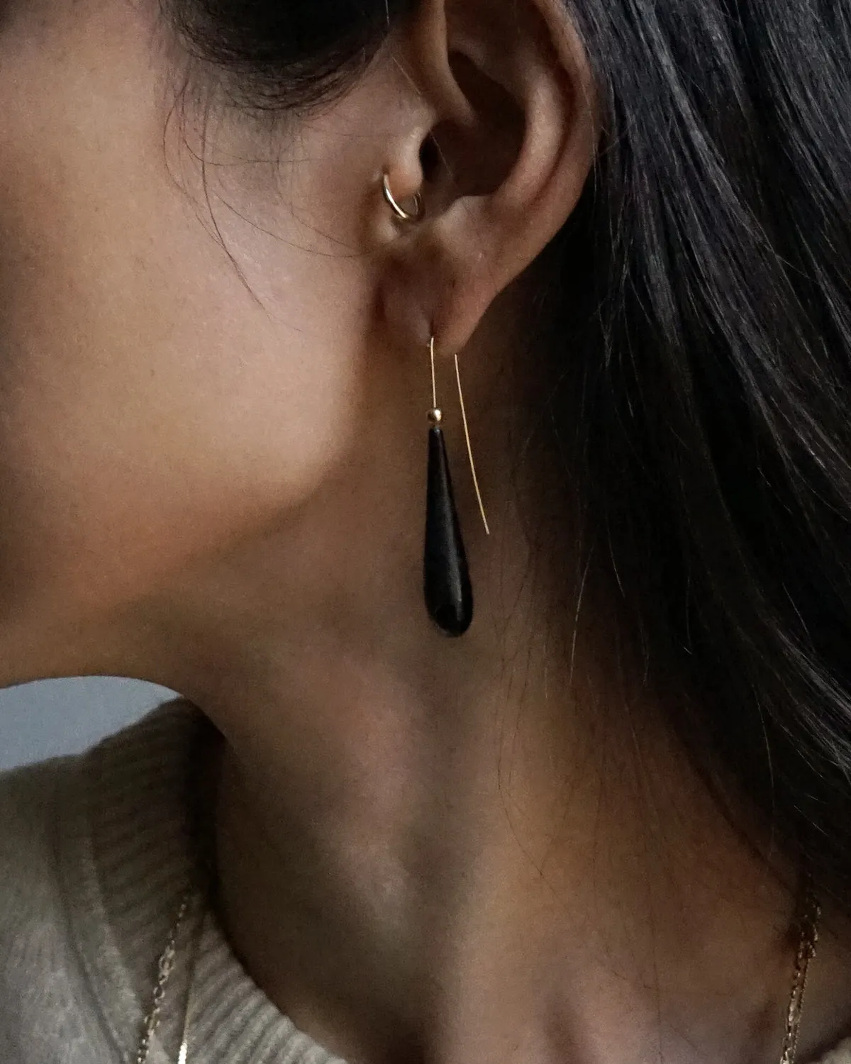 14k Gold x Onyx Earrings