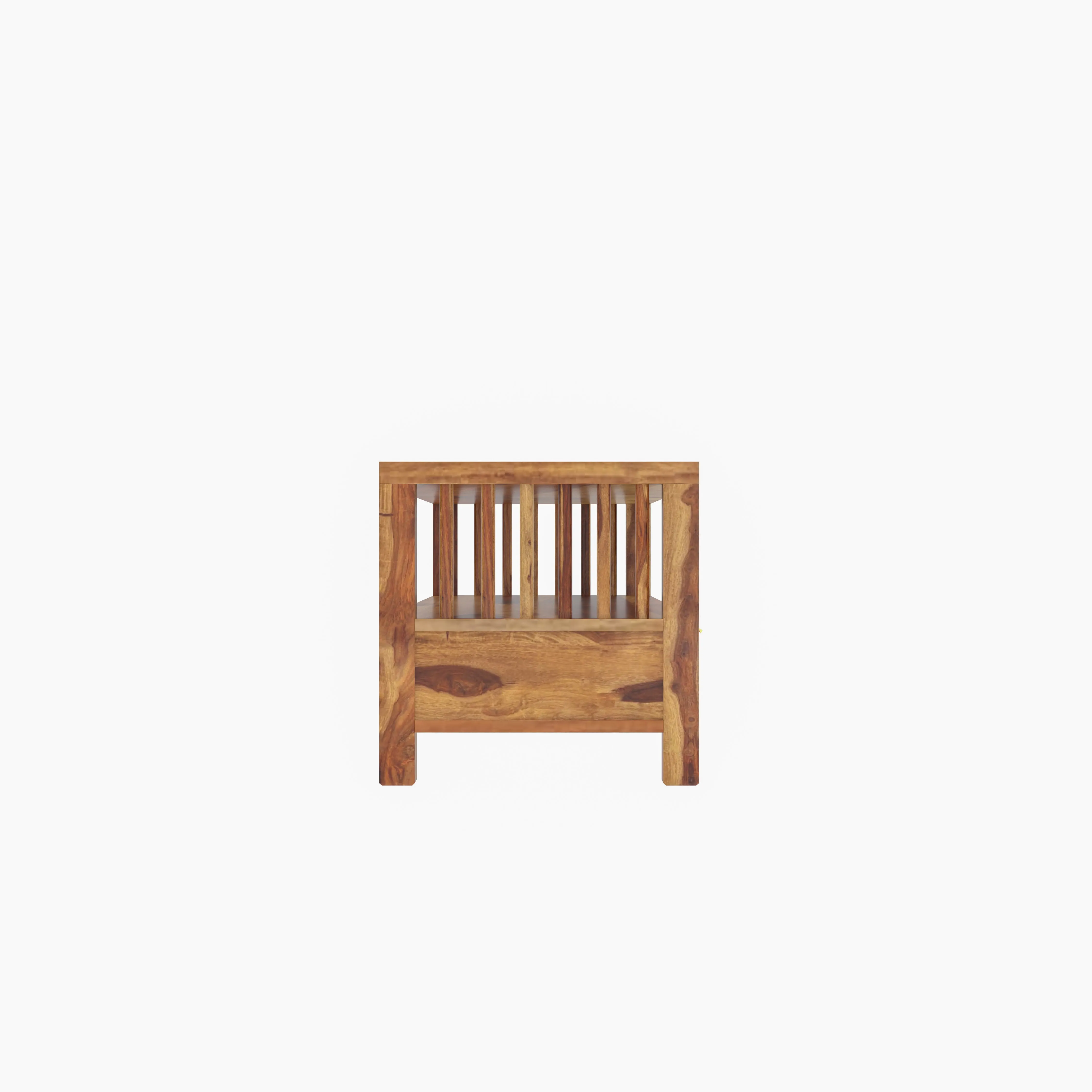 Antique Aesthetic Light Finished Wooden Handmade TV Stand