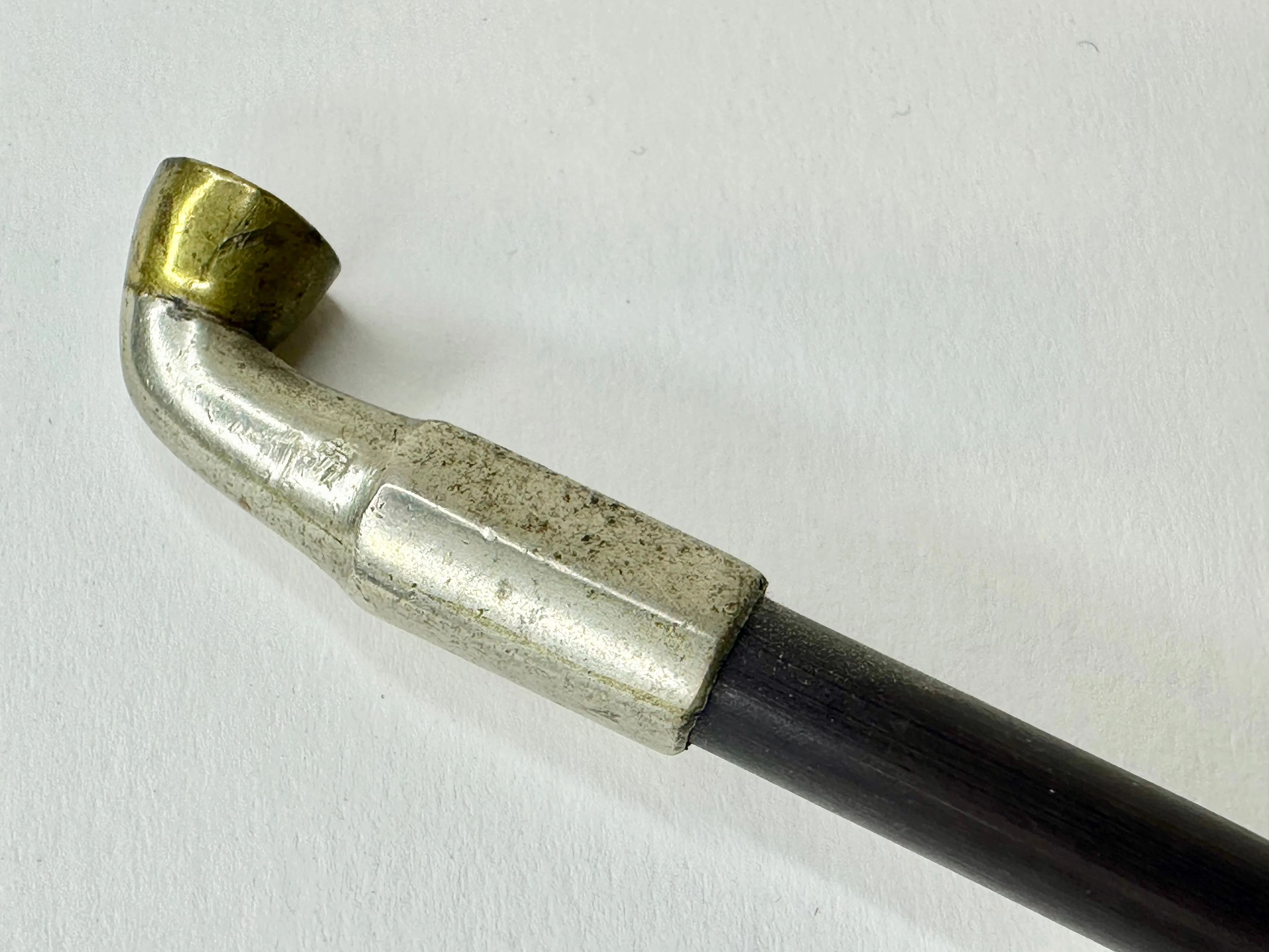 Antique Meiji Era c1870's Japanese Bronze Signed Kiseru 煙管 Good Draw 9.5"