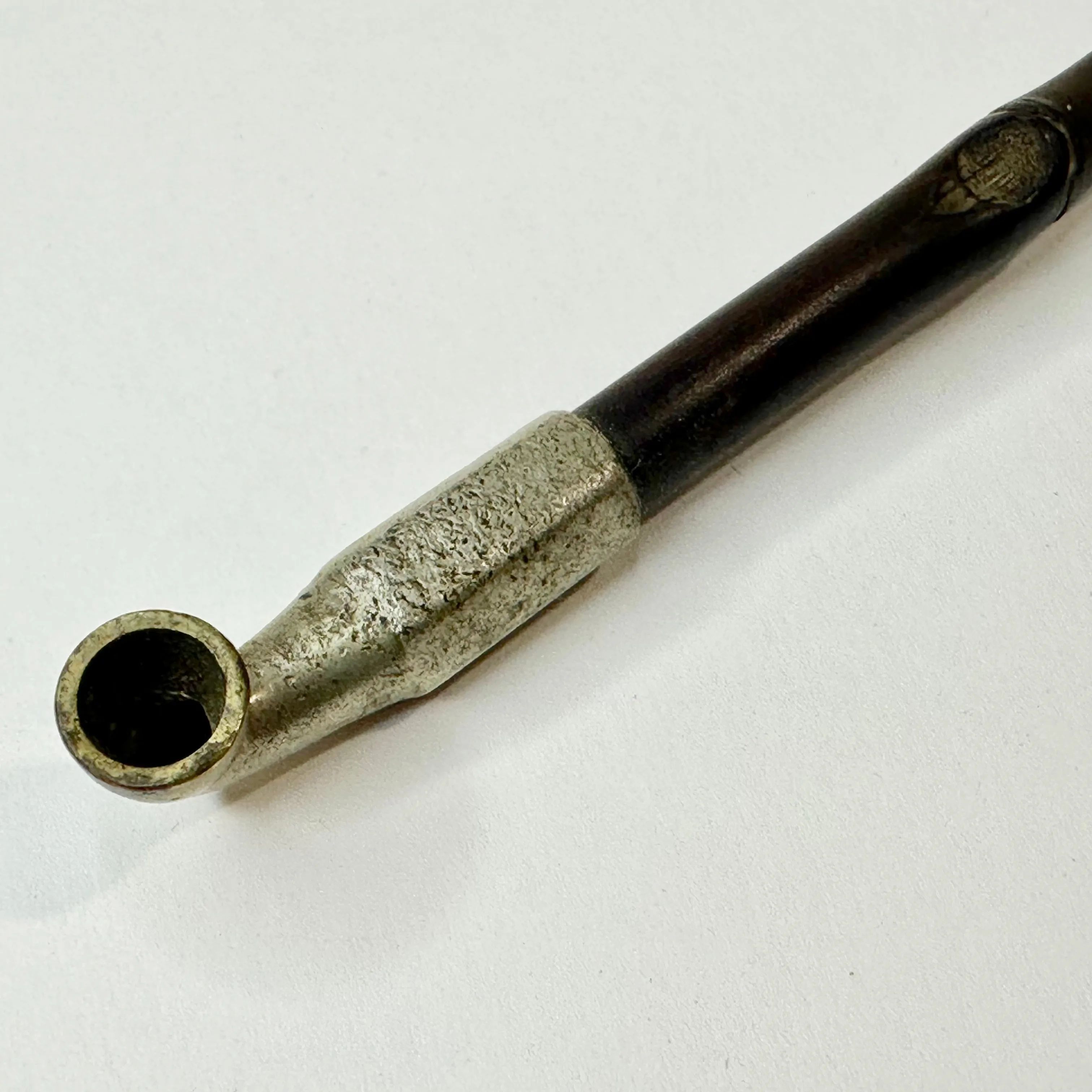 Antique Meiji Era c1870's Japanese Bronze Signed Kiseru 煙管 Good Draw 9.5"