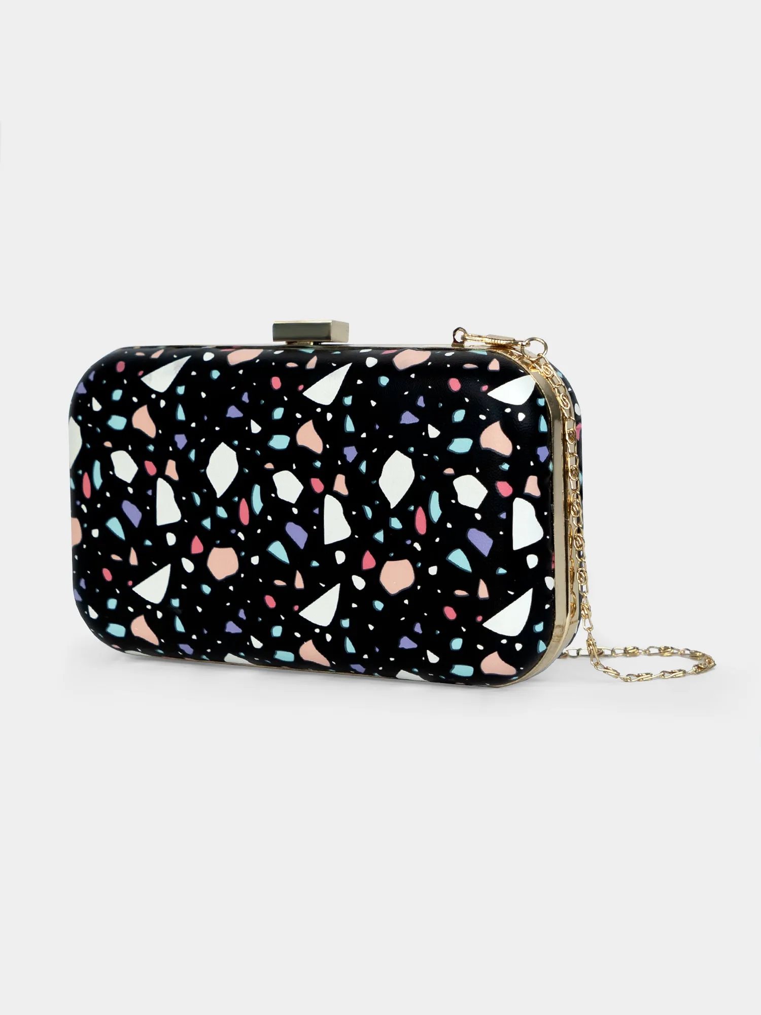 Arm Candy! Abstract Modern Black Printed Party Clutch | Modern Myth
