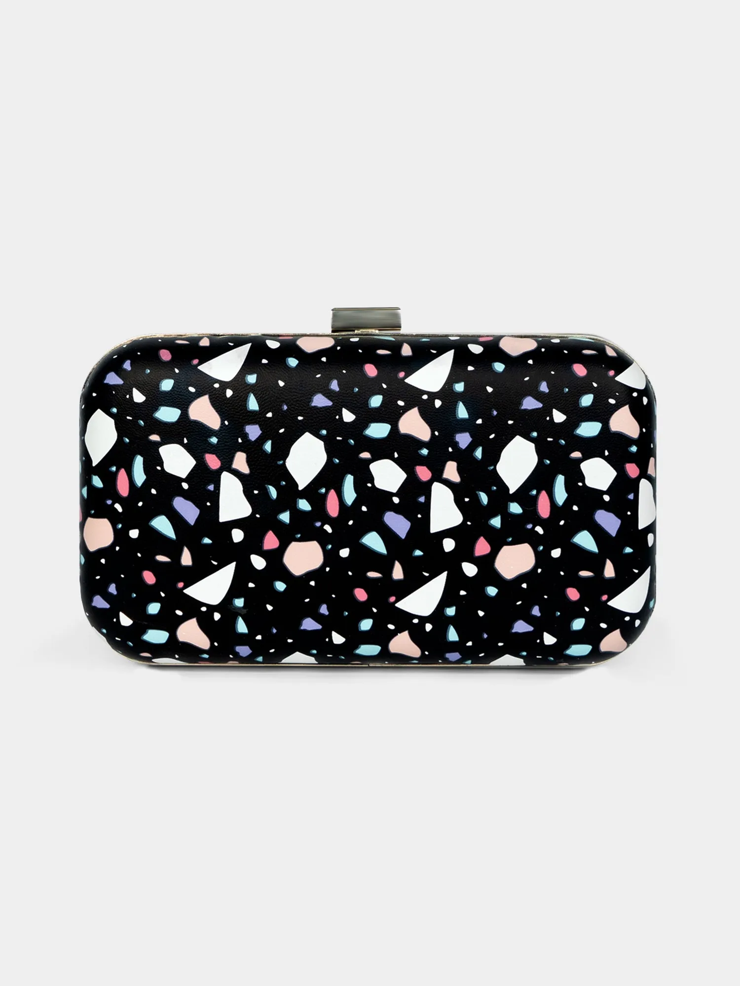 Arm Candy! Abstract Modern Black Printed Party Clutch | Modern Myth