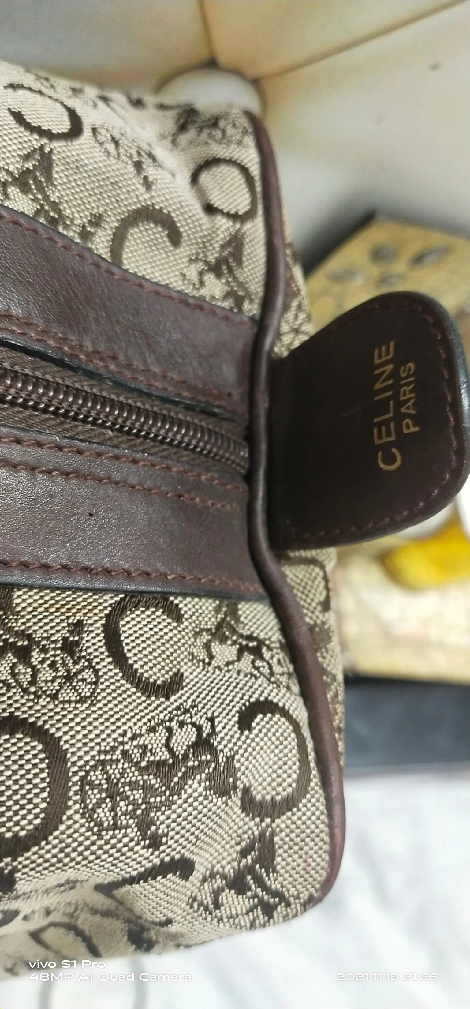 Authentic 70s Celine Made in France Monogram Canvas Duffle Bag