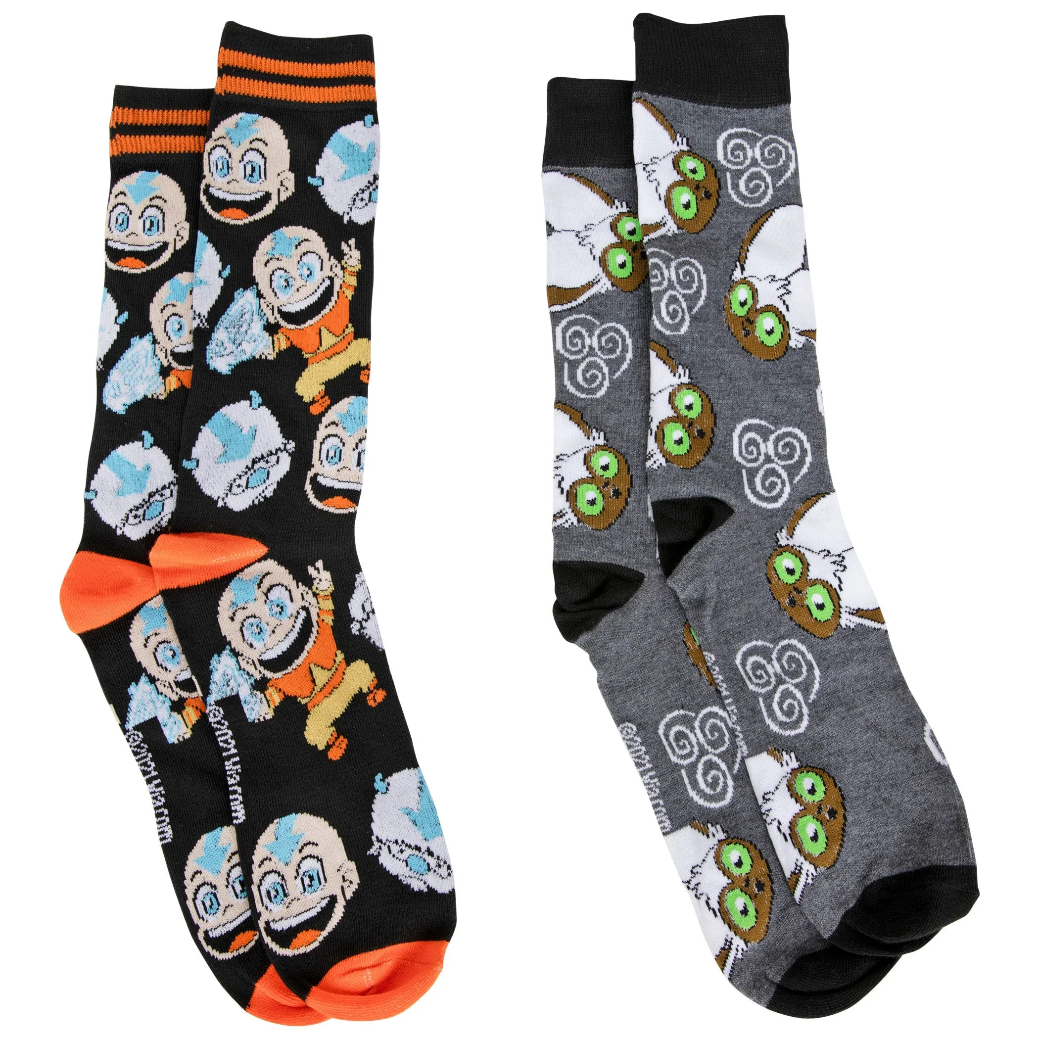 Avatar: The Last Airbender Characters 2-Pair Pack of Crew Socks