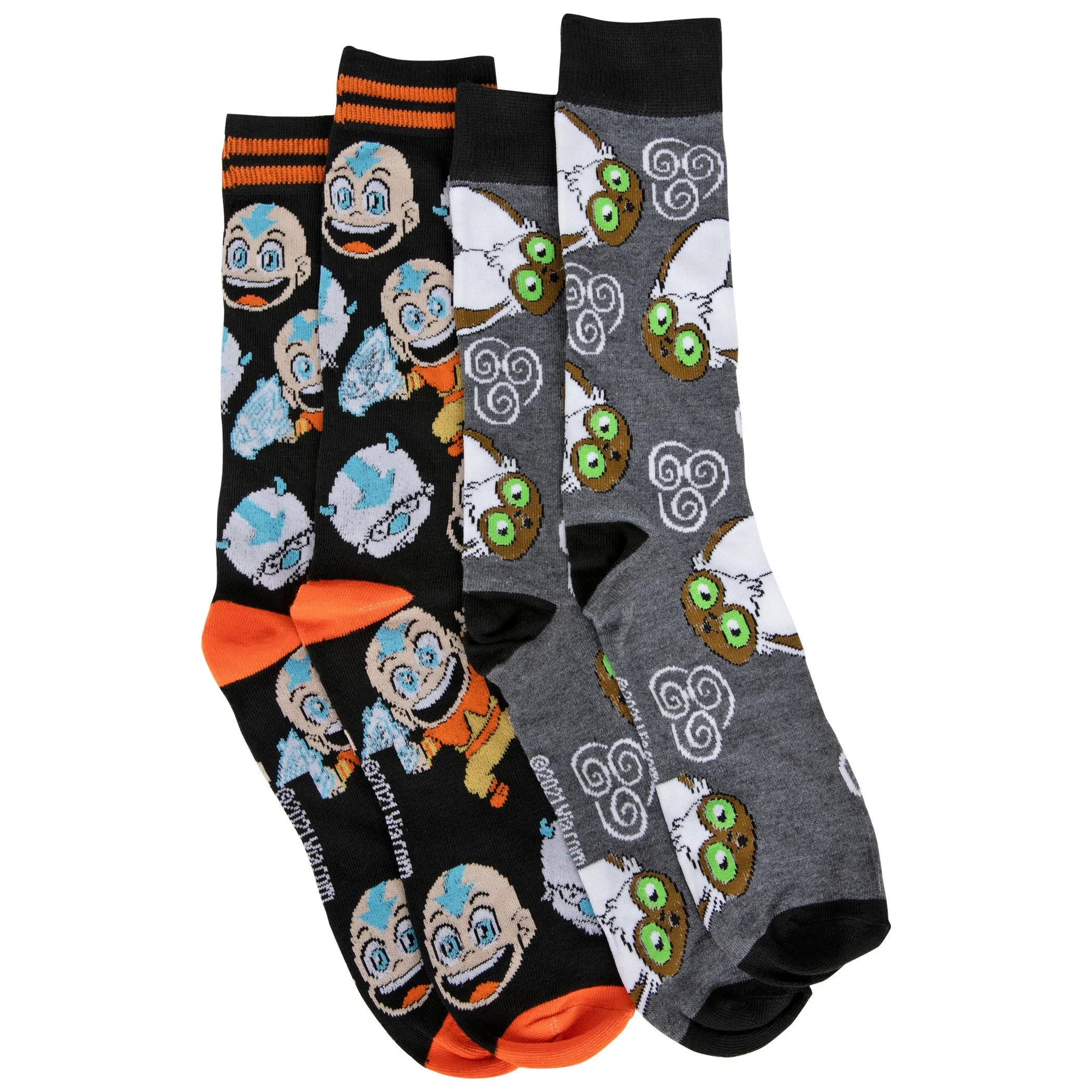 Avatar: The Last Airbender Characters 2-Pair Pack of Crew Socks