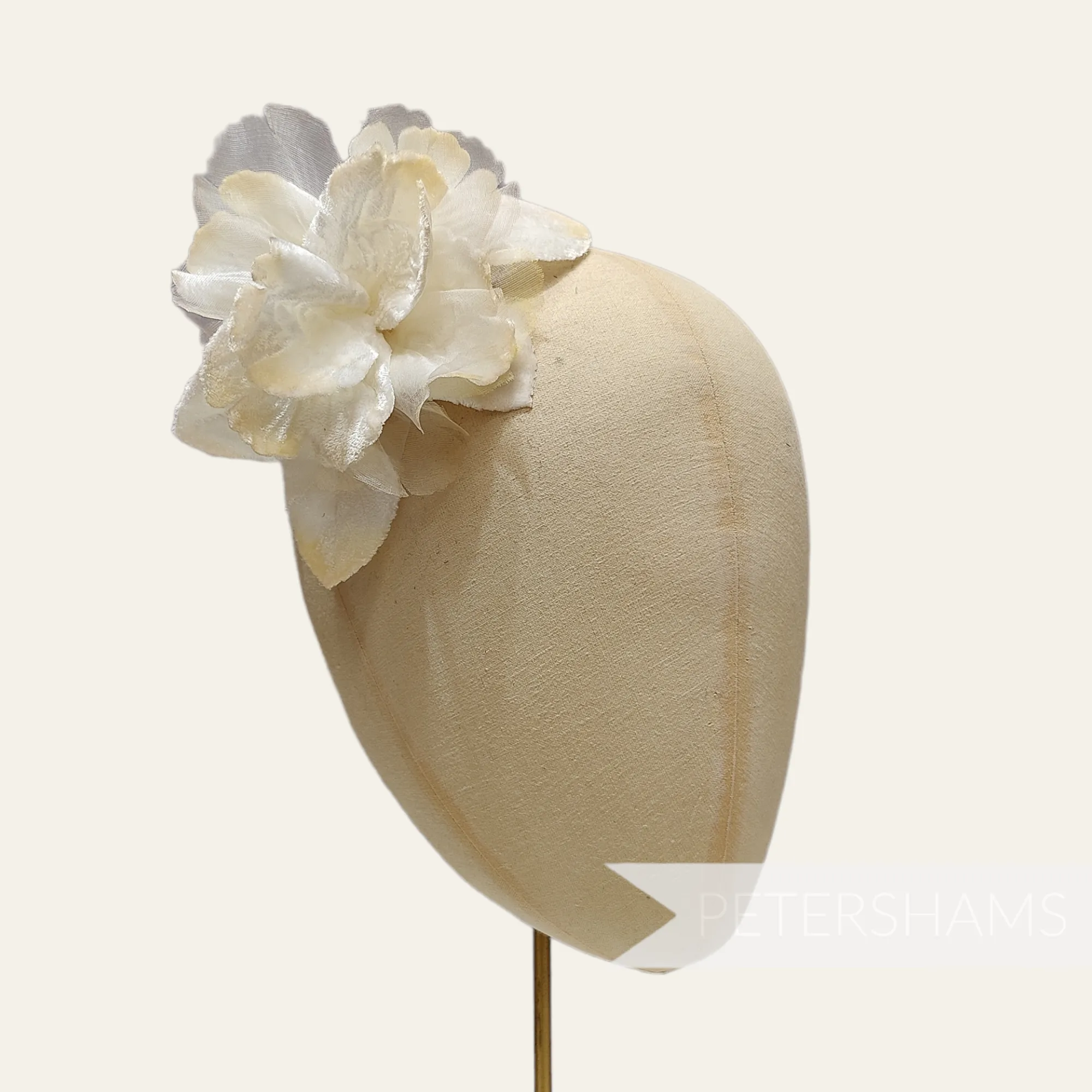 'Azaria' Vintage Czech Silk Velvet and Organza 10cm Gradient Dyed Flower Mount