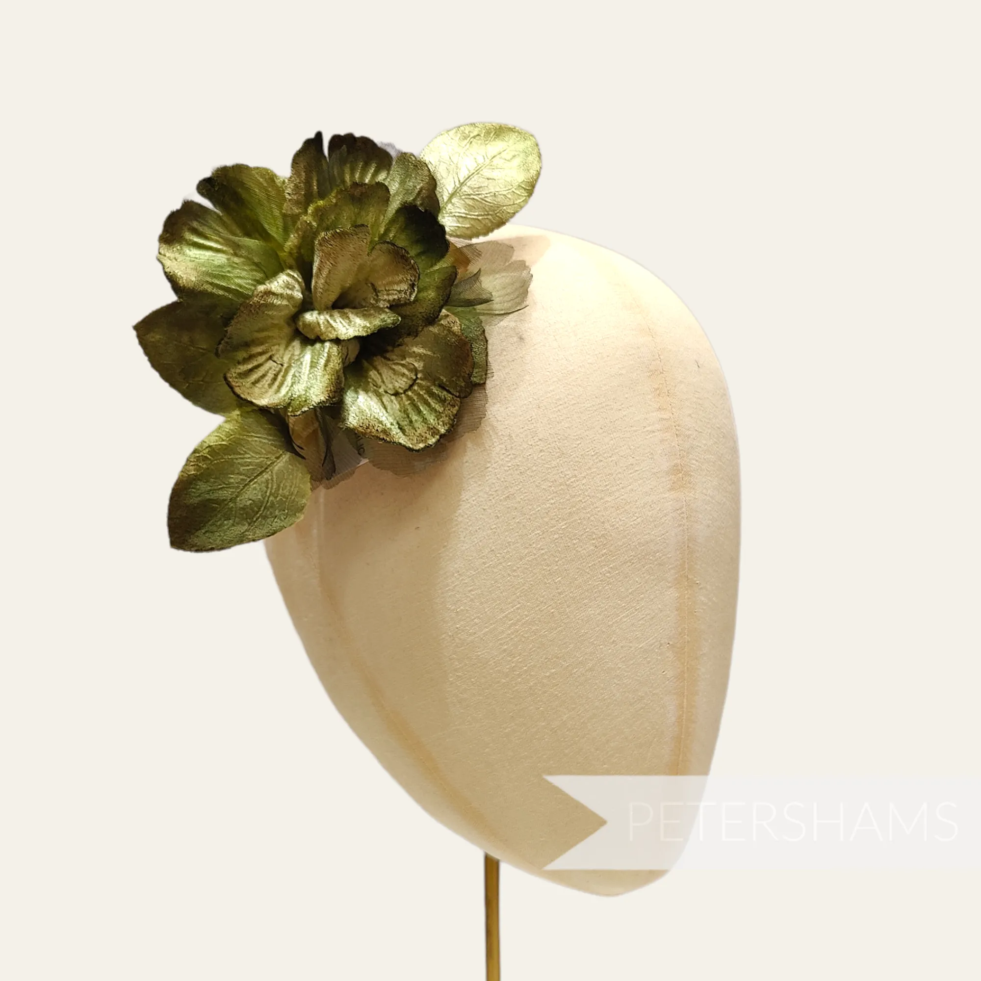 'Azaria' Vintage Czech Silk Velvet and Organza 10cm Gradient Dyed Flower Mount