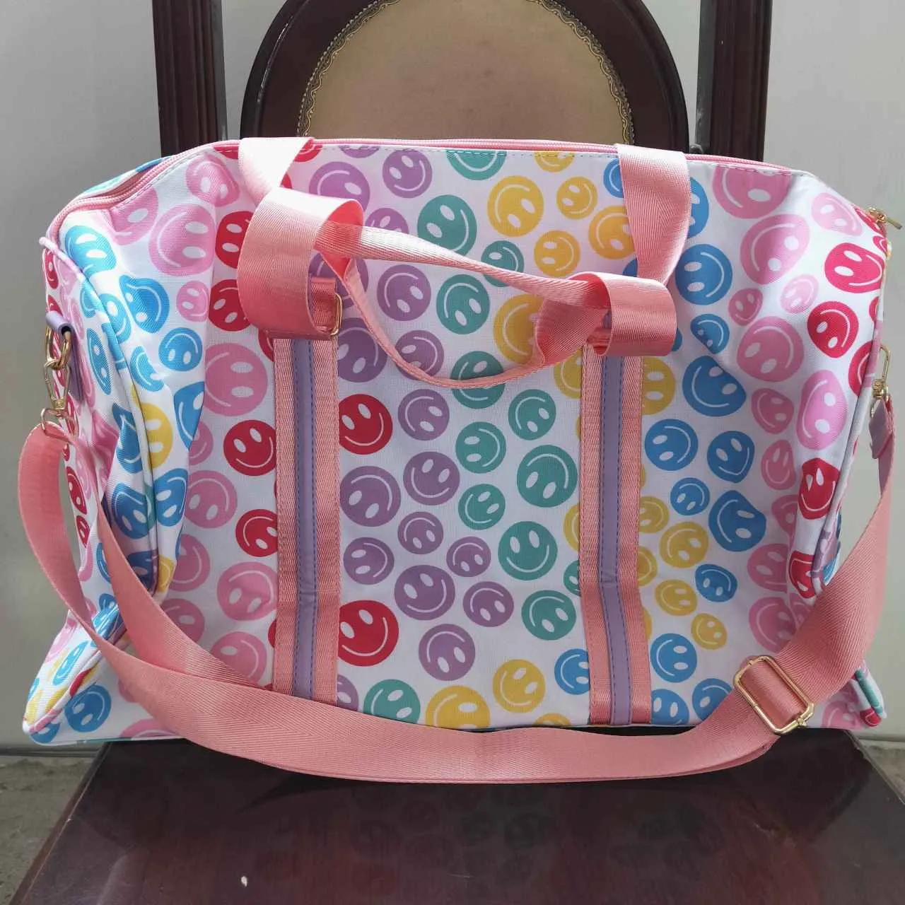 BA0068 western smile face bag RTS 7.8*10.6*18.5 inches  202501 RTS