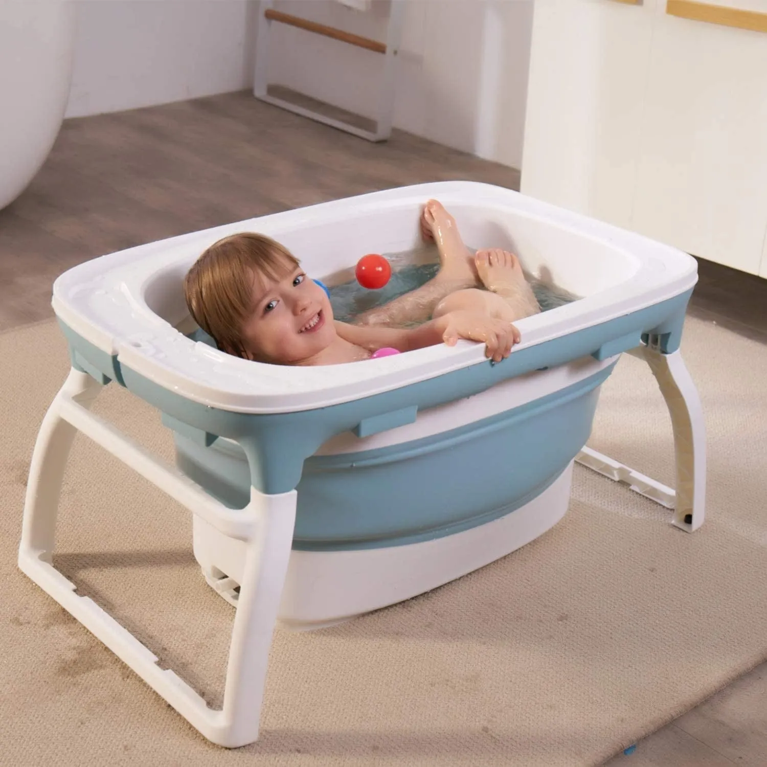 Baby Bath tub Large Portable Folding Collapsible Baby Bathtub
