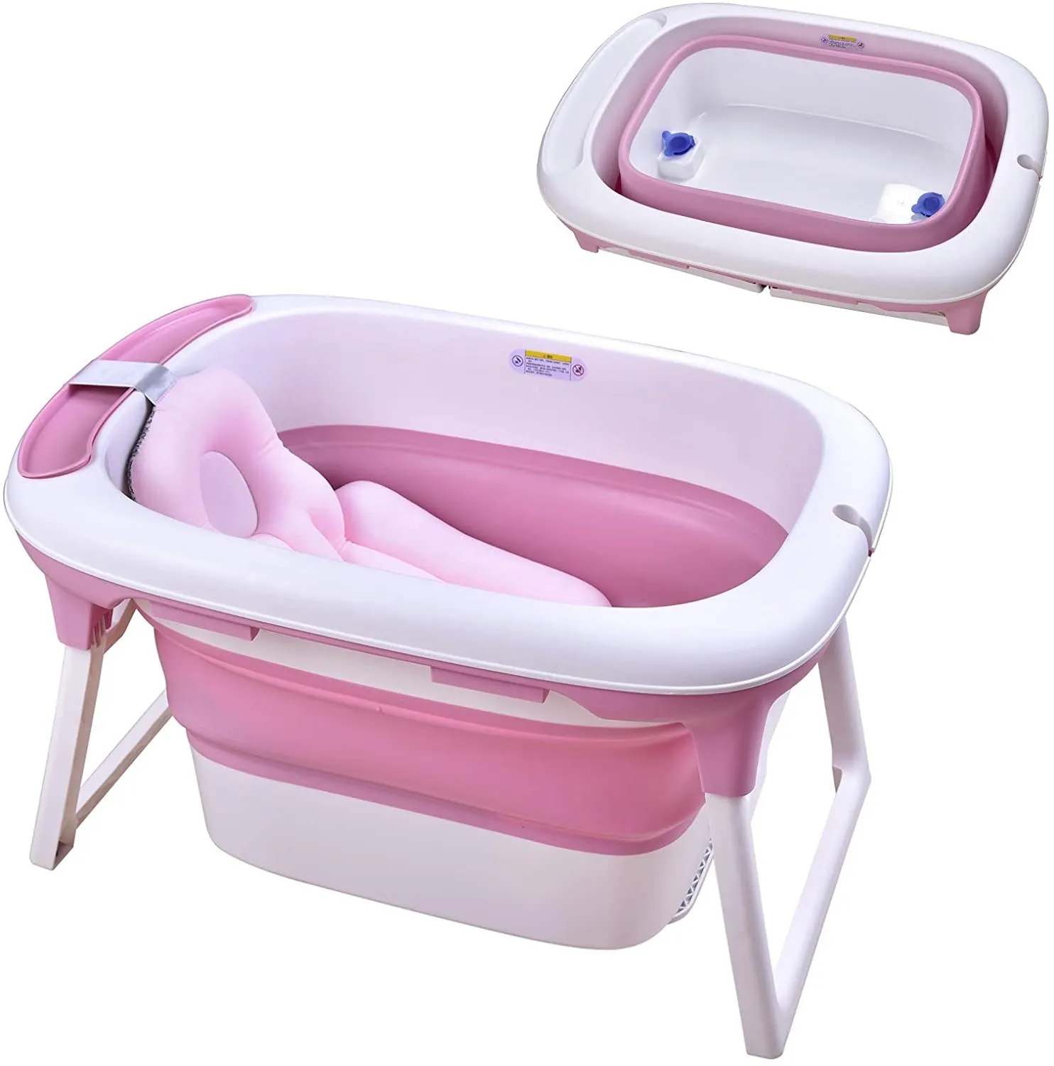 Baby Bath tub Large Portable Folding Collapsible Baby Bathtub