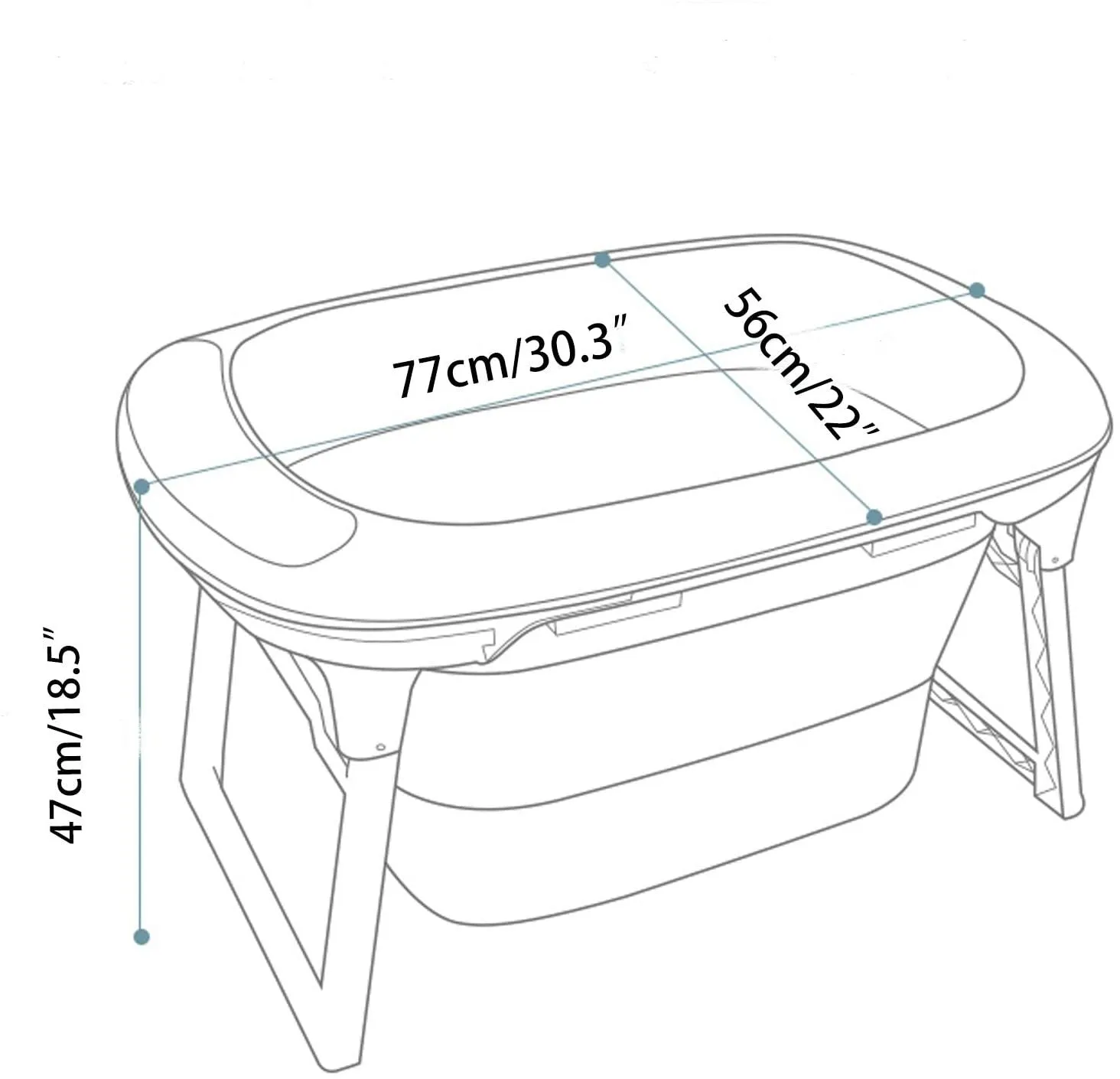 Baby Bath tub Large Portable Folding Collapsible Baby Bathtub