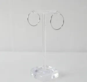 Basic & Fab .8" Hoops Sterling Silver Earrings