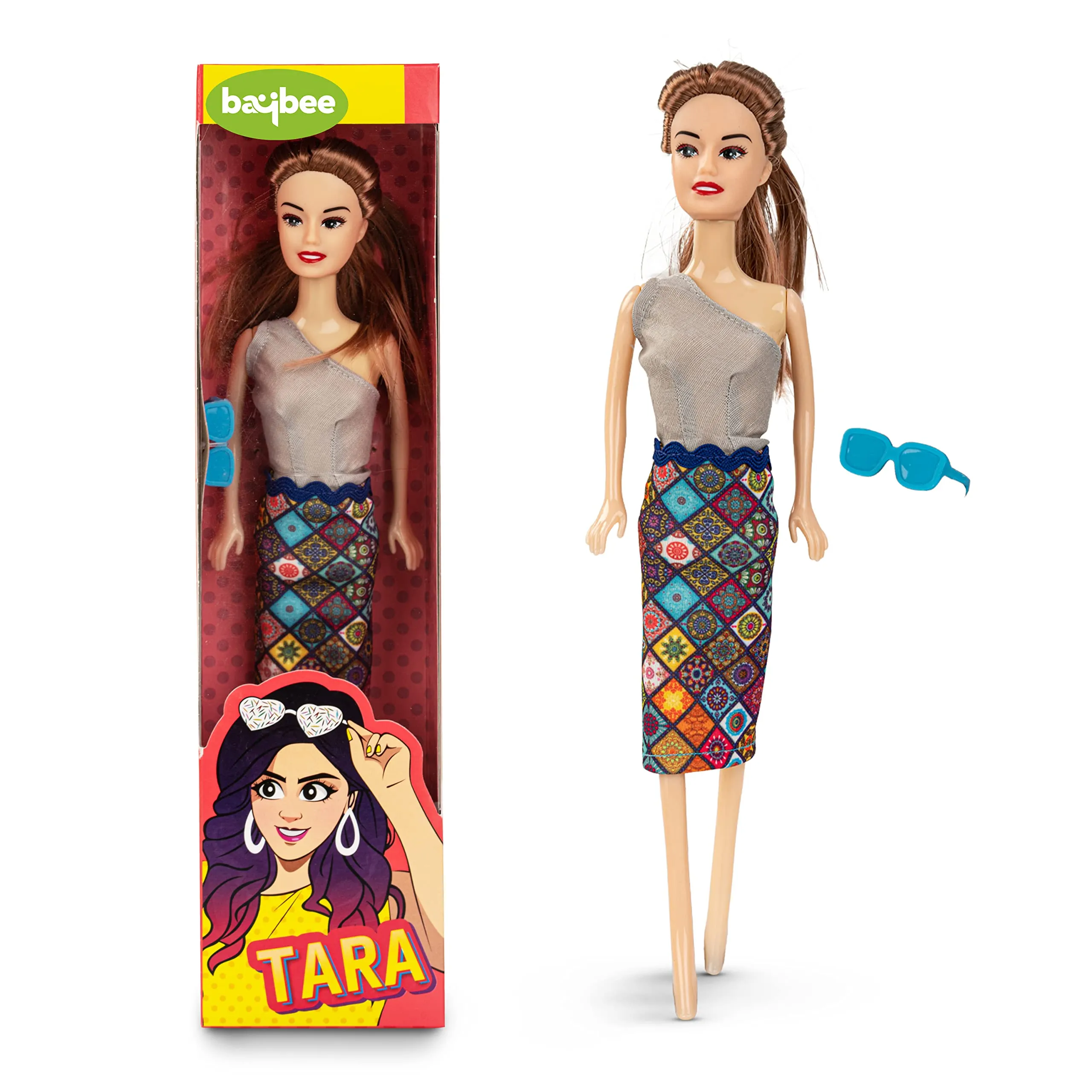 BAYBEE Little Princess Doll for Girls Dressup Toys Girls Doll Set Foldable Hands & Legs Girl Doll with Fashion Accessories Doll House Kids playset