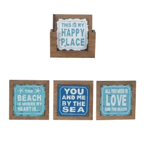 Beach Sayings Coasters, Set of 4