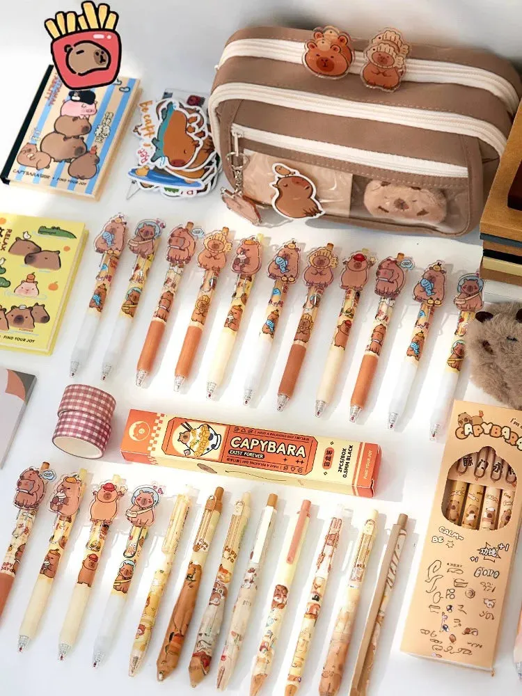 binfenxie Cute Fabric Pencil Case Kawaii Large Capacity Animal Zipper Kids Bag Children'S Boys' Pen Pouch Girl School Case Supplies
