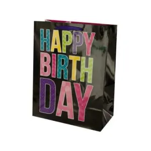 Black Birthday Gift Bag ( Case of 72 )