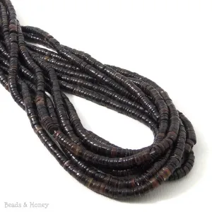 Black Pen Shell Heishi 4-5mm (24 Inch Strand)