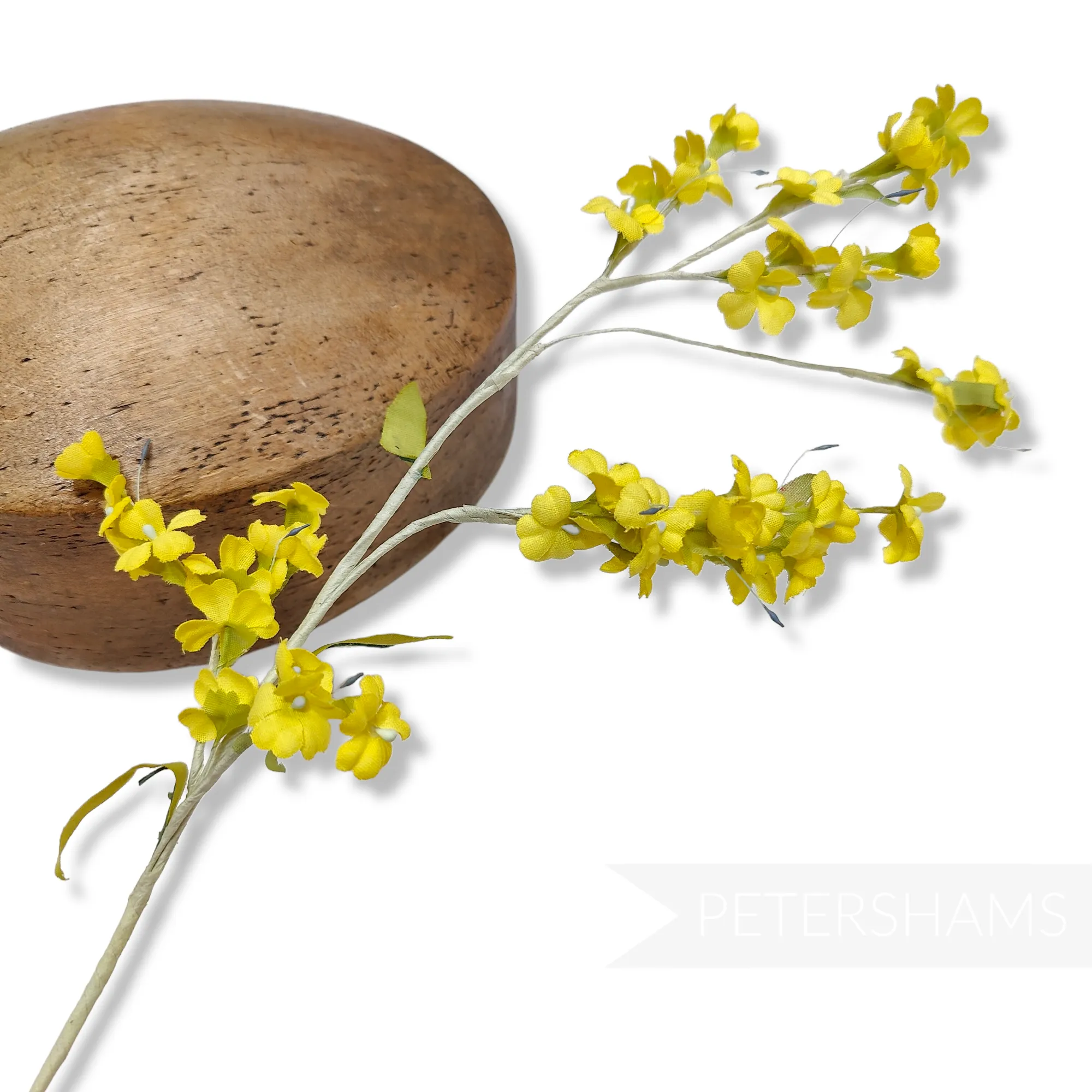 'Braylee' Vintage 1960s Cotton Petite Wired Flower Branch