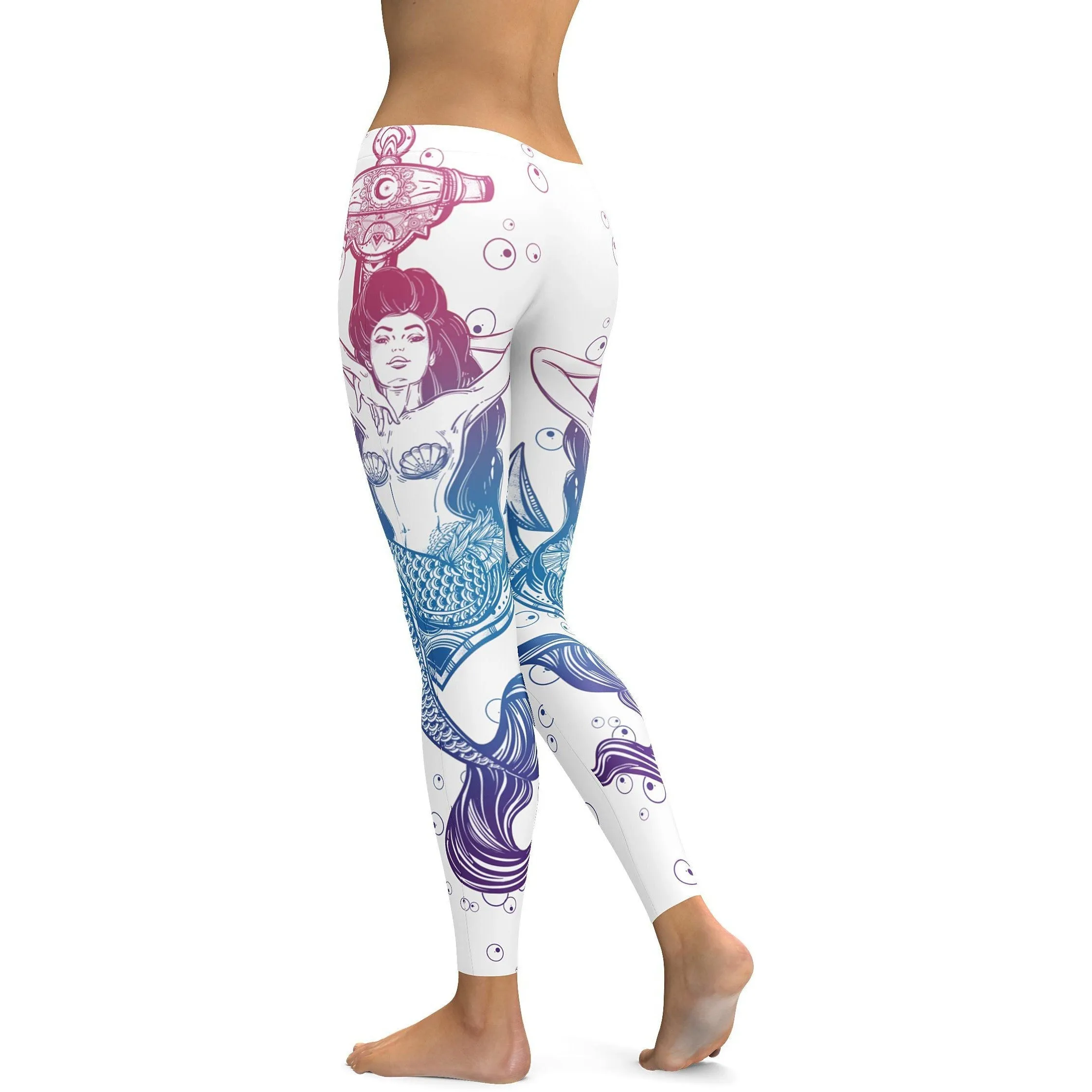 Bright White Mermaid Leggings