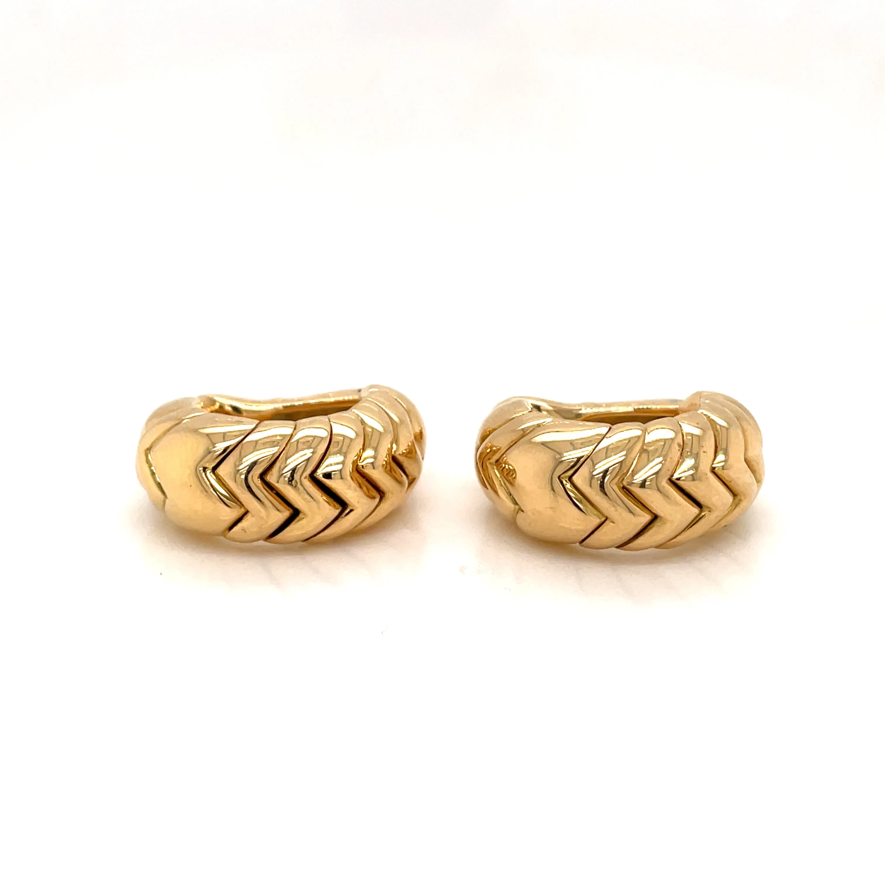 Bulgari Spiga Gold Vintage Earrings