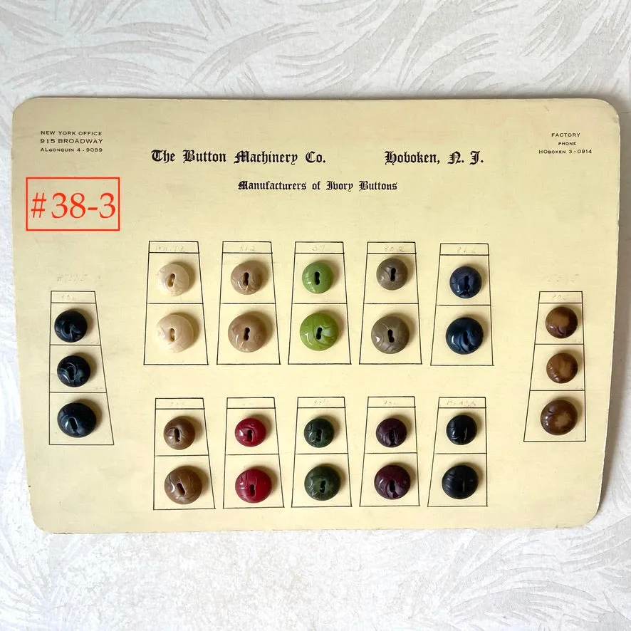 Button Salesman Sample Cards - The Button Machinery Co.