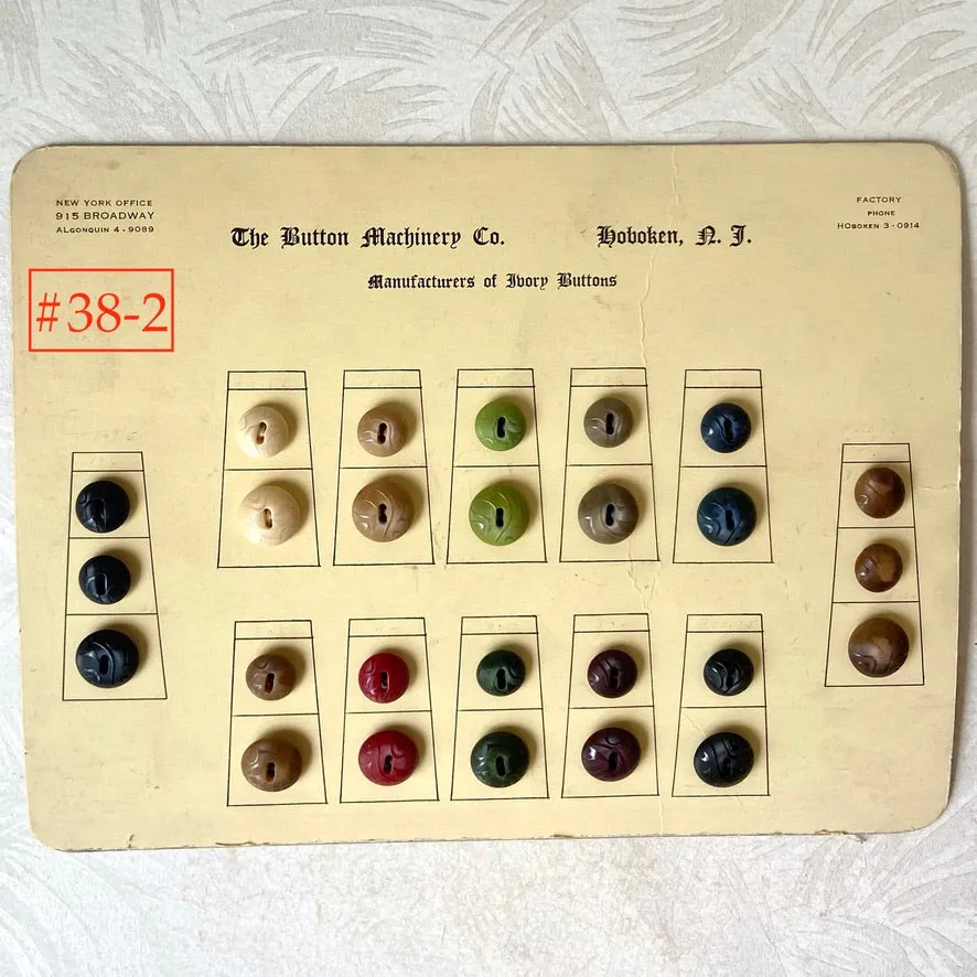 Button Salesman Sample Cards - The Button Machinery Co.