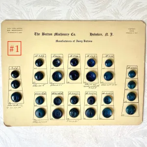 Button Salesman Sample Cards - The Button Machinery Co.