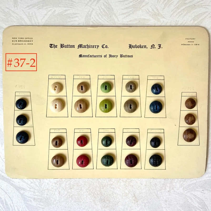 Button Salesman Sample Cards - The Button Machinery Co.