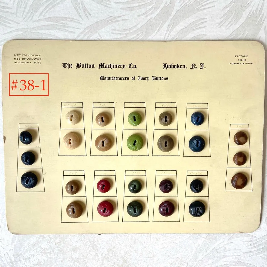 Button Salesman Sample Cards - The Button Machinery Co.