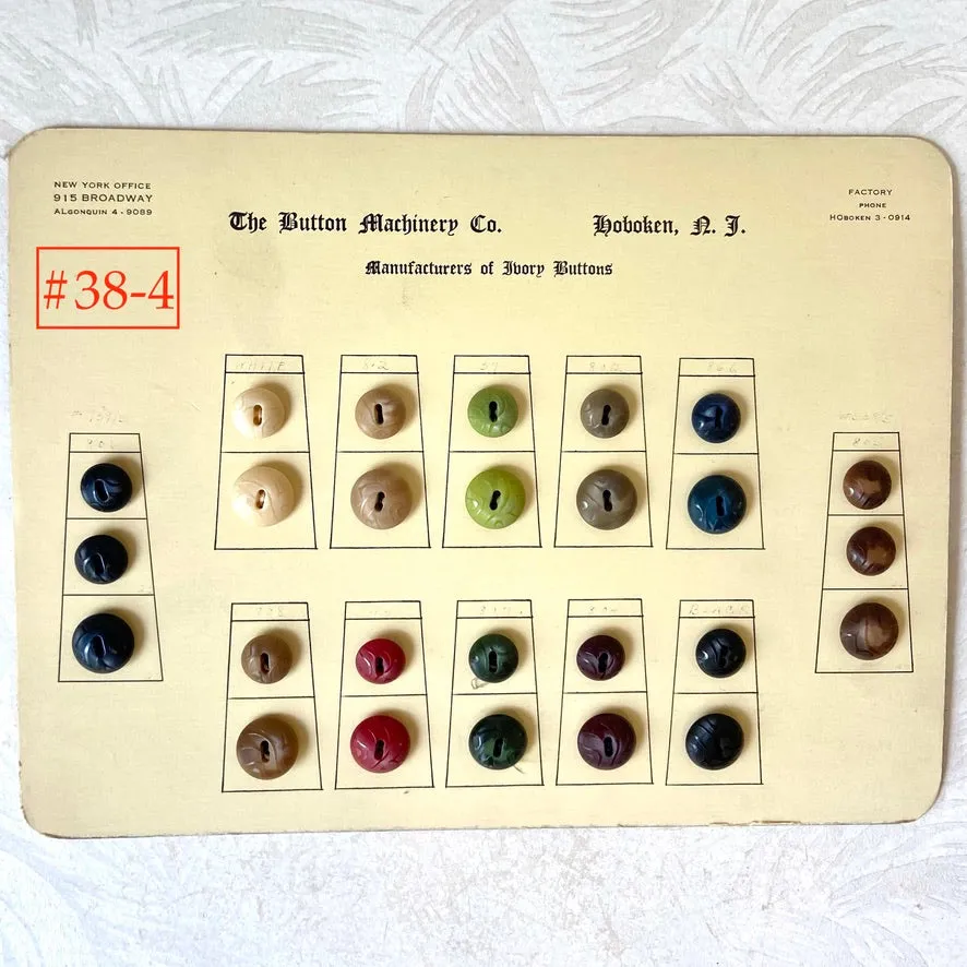 Button Salesman Sample Cards - The Button Machinery Co.