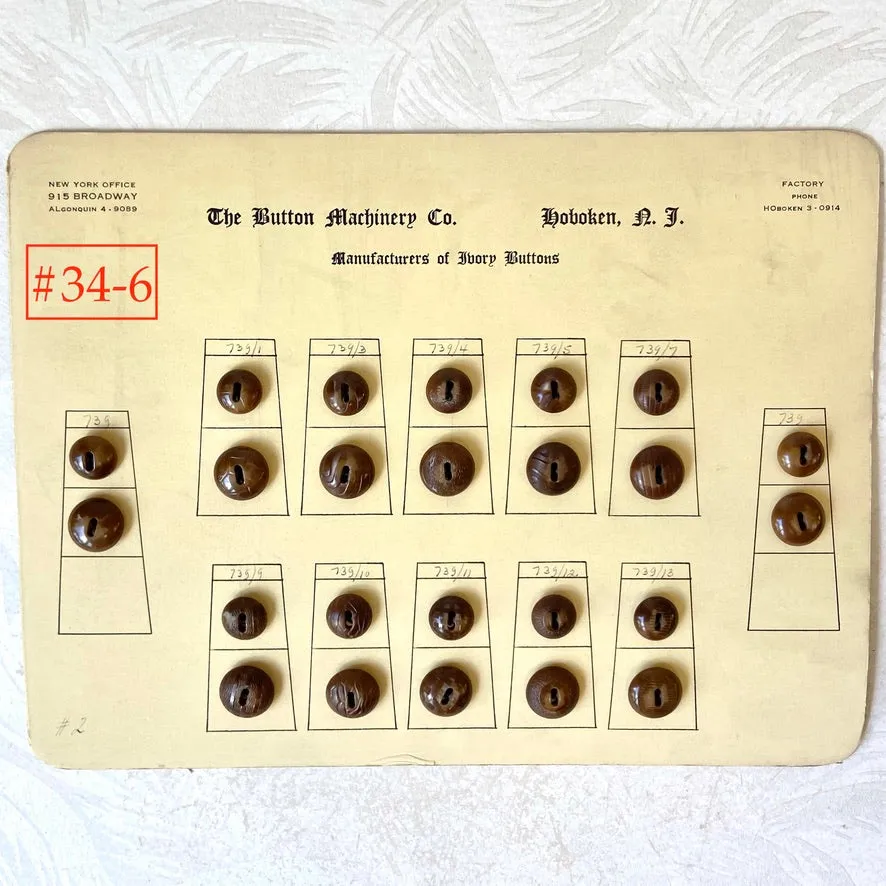 Button Salesman Sample Cards - The Button Machinery Co.