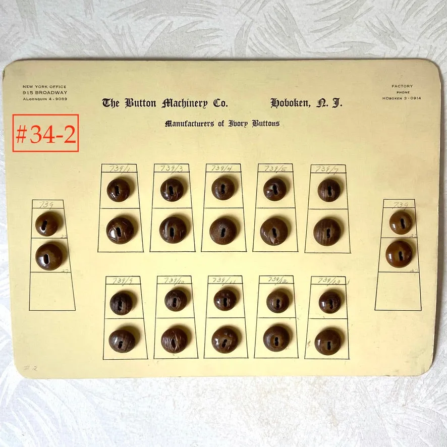 Button Salesman Sample Cards - The Button Machinery Co.