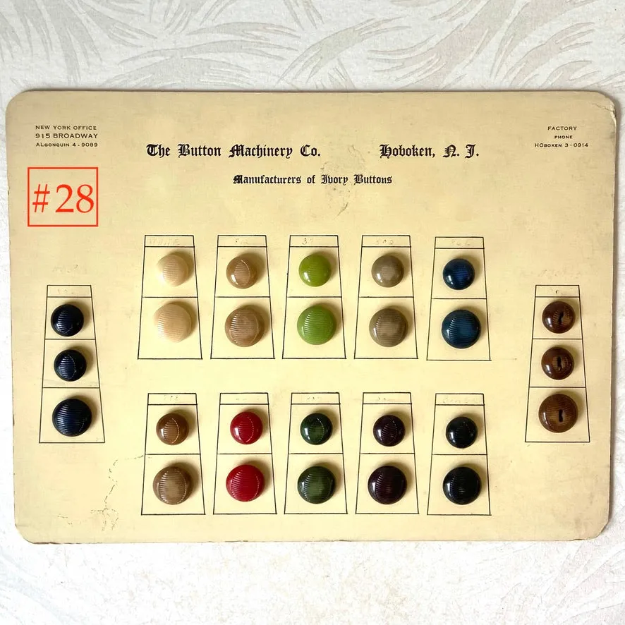 Button Salesman Sample Cards - The Button Machinery Co.