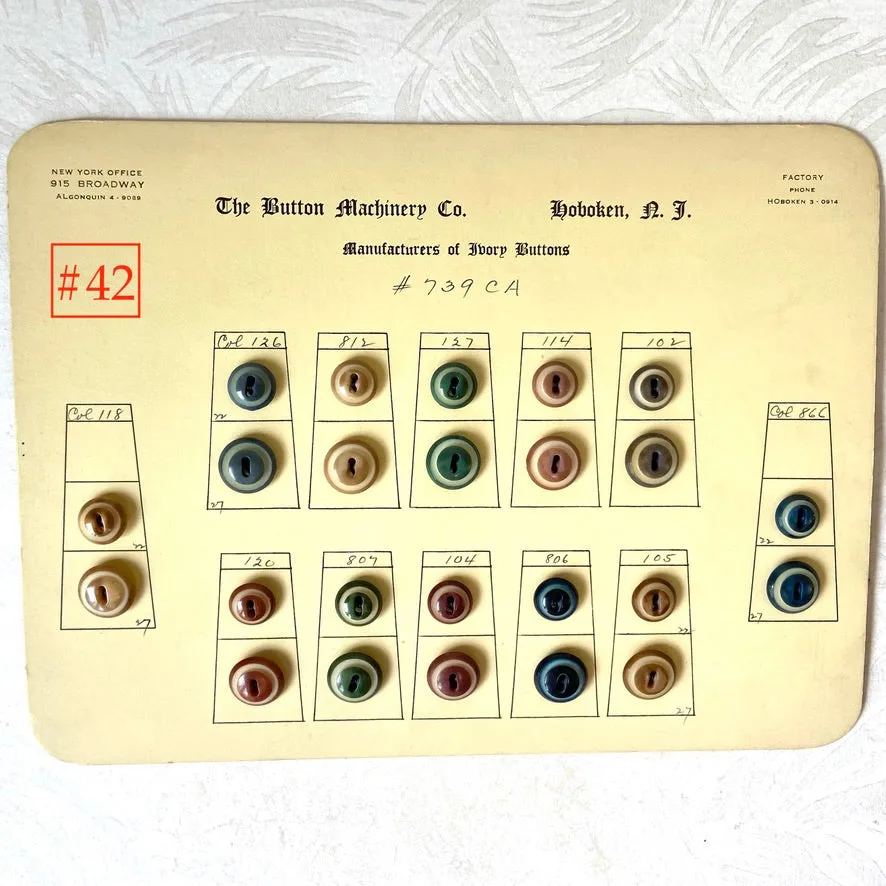 Button Salesman Sample Cards - The Button Machinery Co.