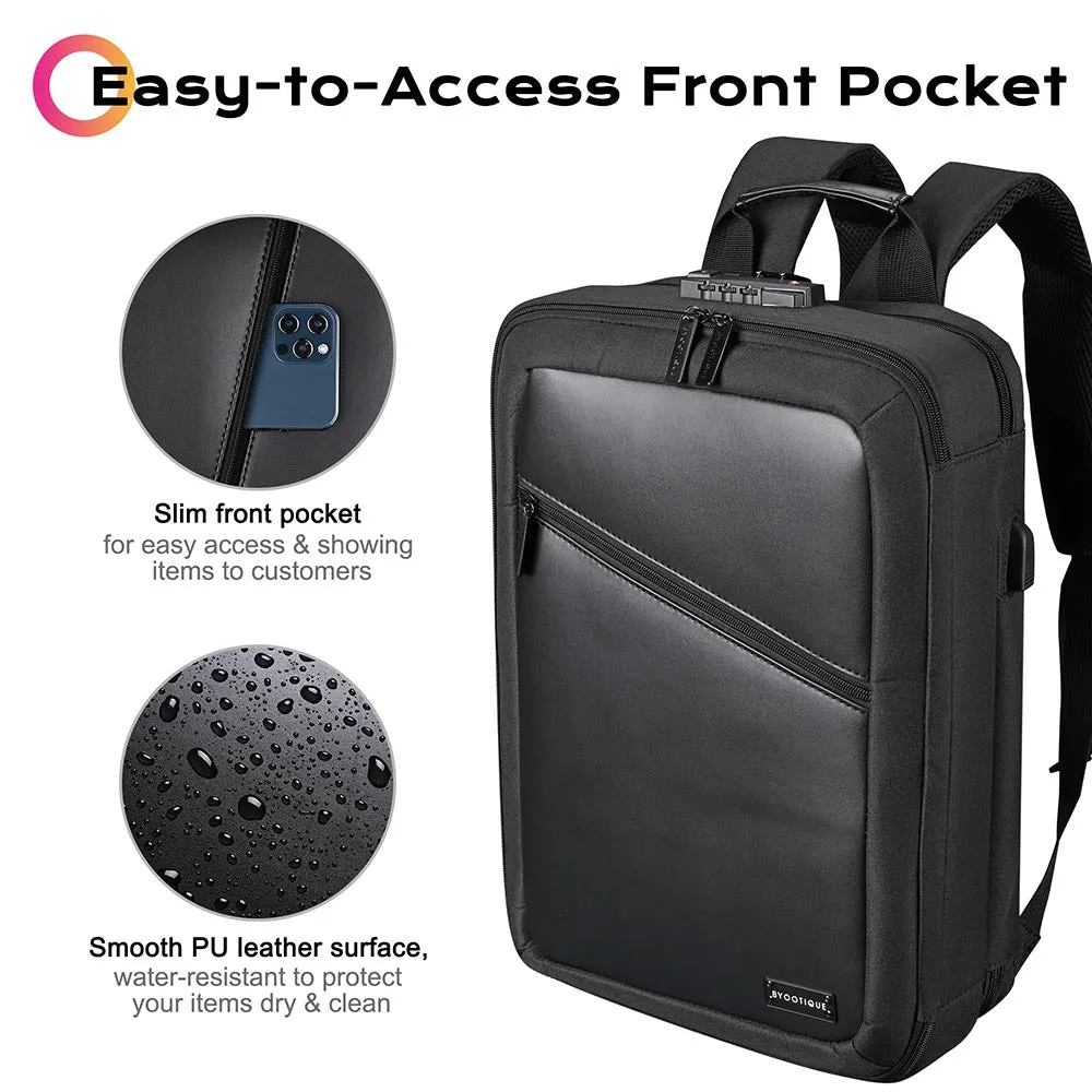 Byootique Essential Makeup Backpack Cosmetic Organizer TSA Lock USB Port
