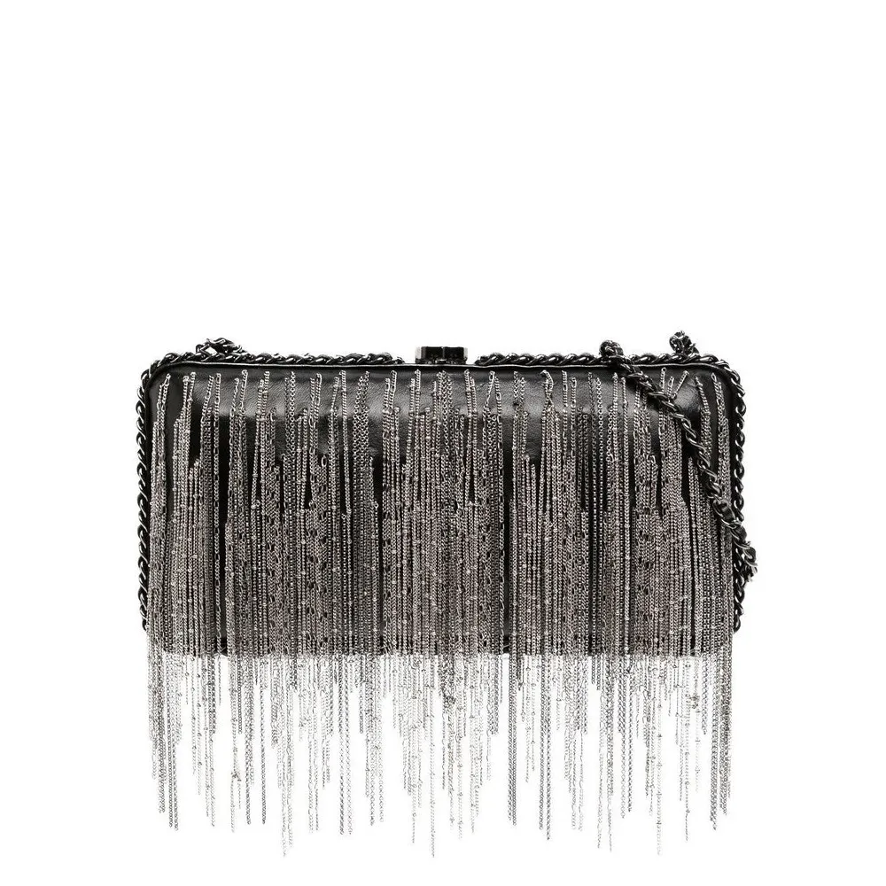 CHANEL Chain Detail Clutch Bag