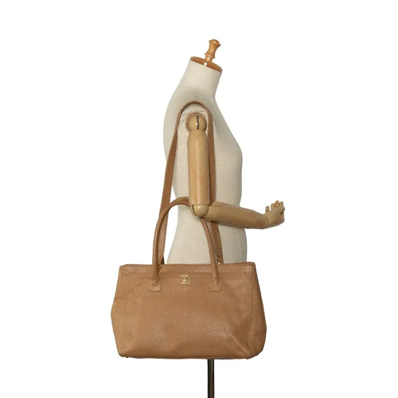 Chanel Cocomark Executive Handbags Shoulder Bag 2WAY Beige Caviar