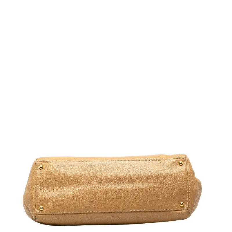 Chanel Cocomark Executive Handbags Shoulder Bag 2WAY Beige Caviar