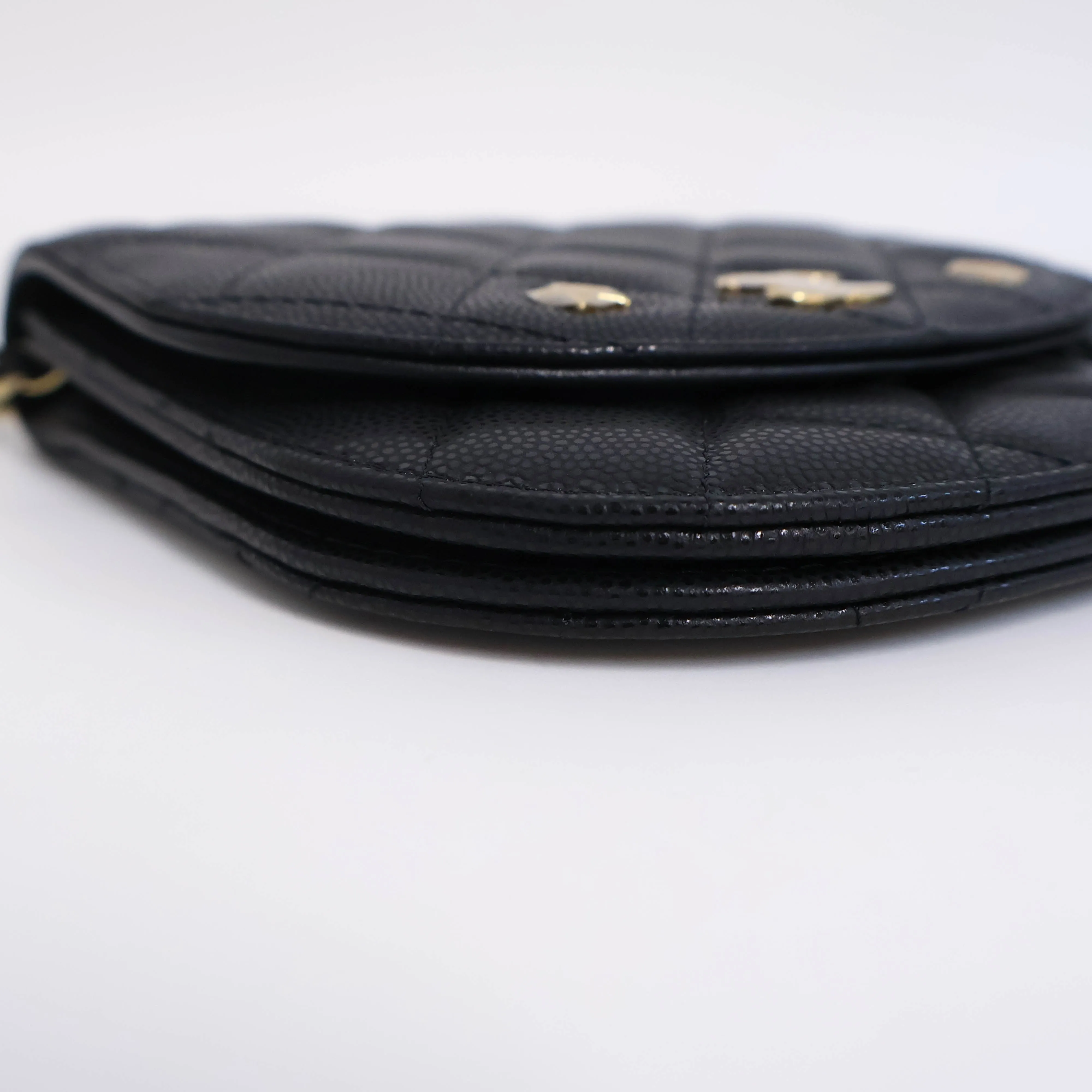 Chanel Flap Bag With Chain Black Star GHW