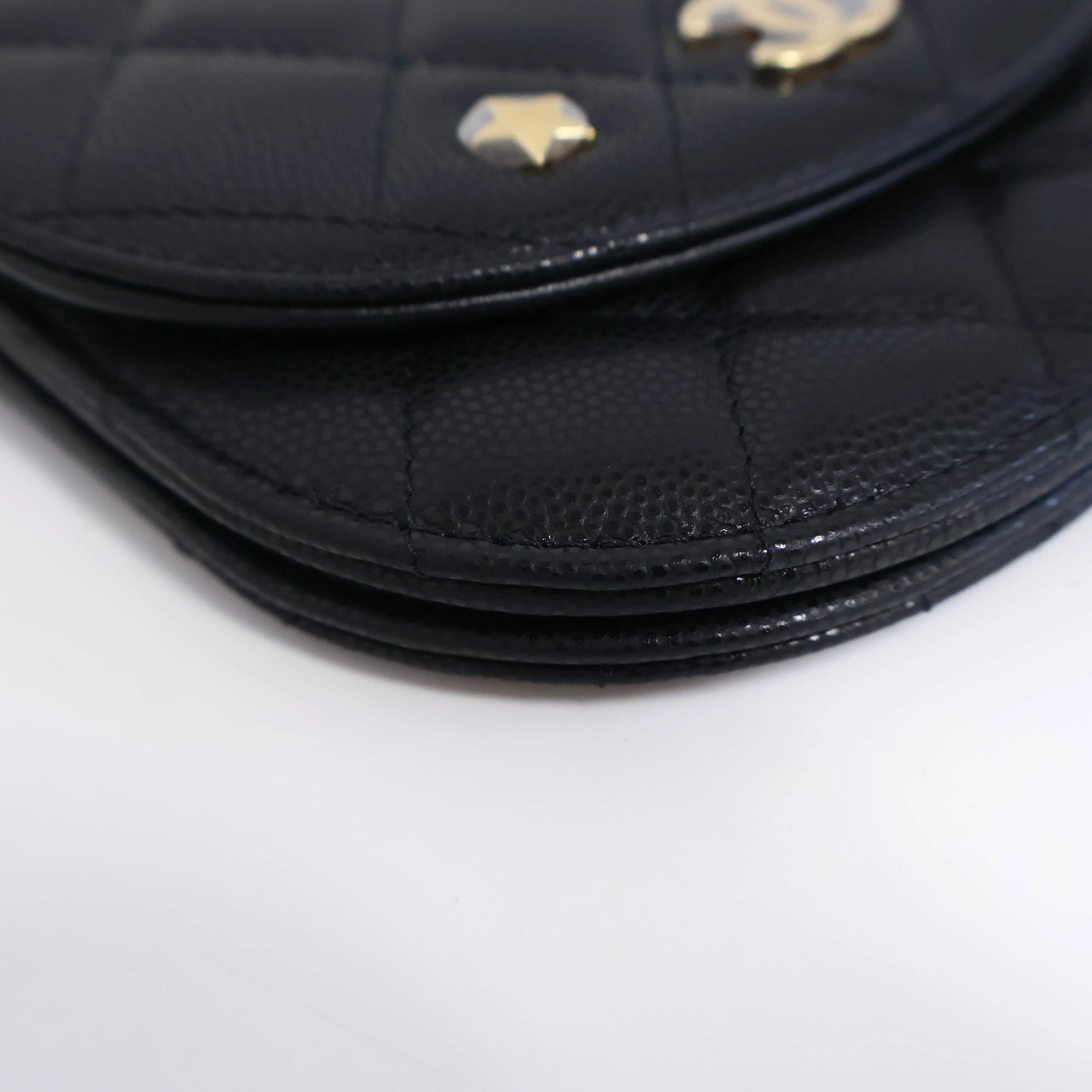 Chanel Flap Bag With Chain Black Star GHW