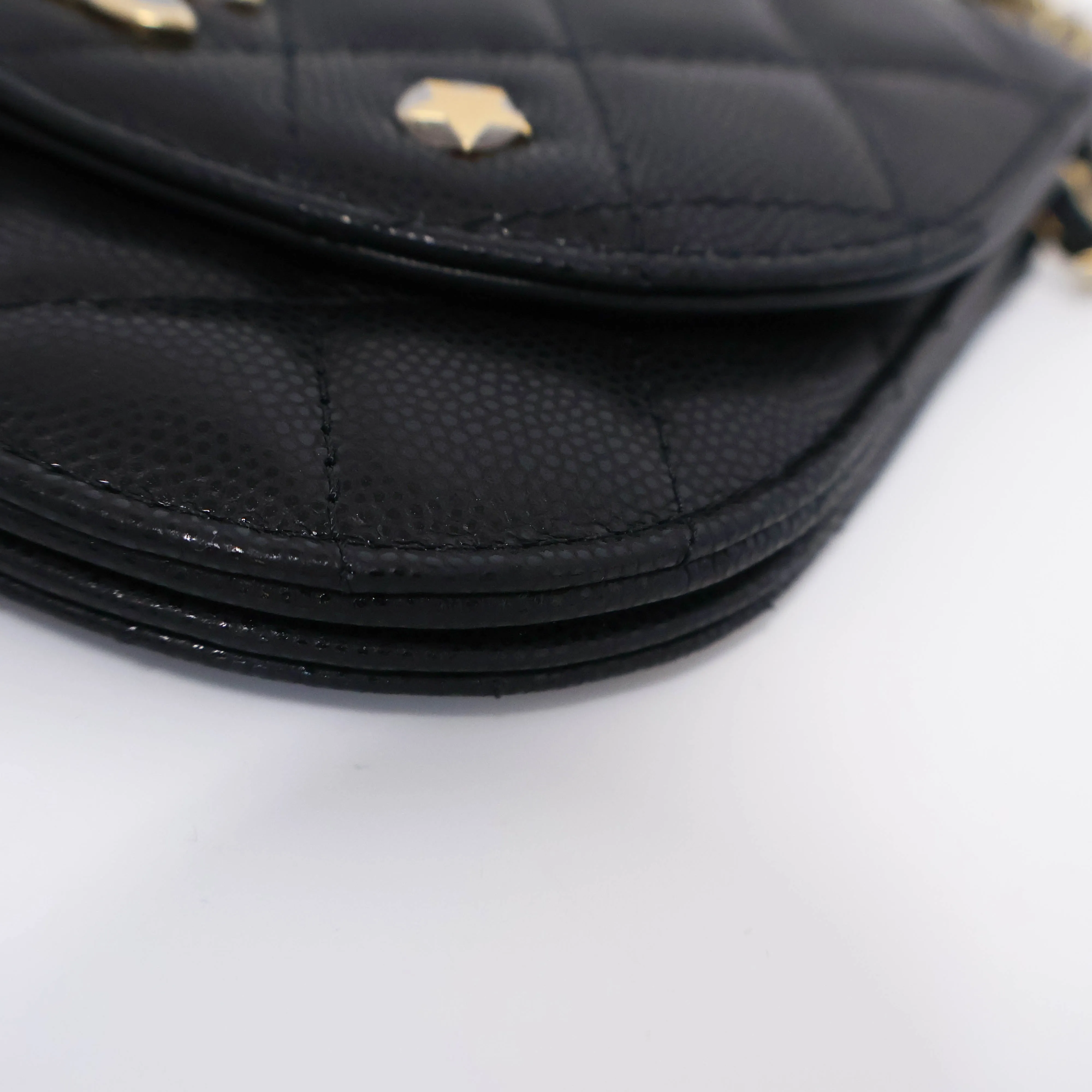 Chanel Flap Bag With Chain Black Star GHW