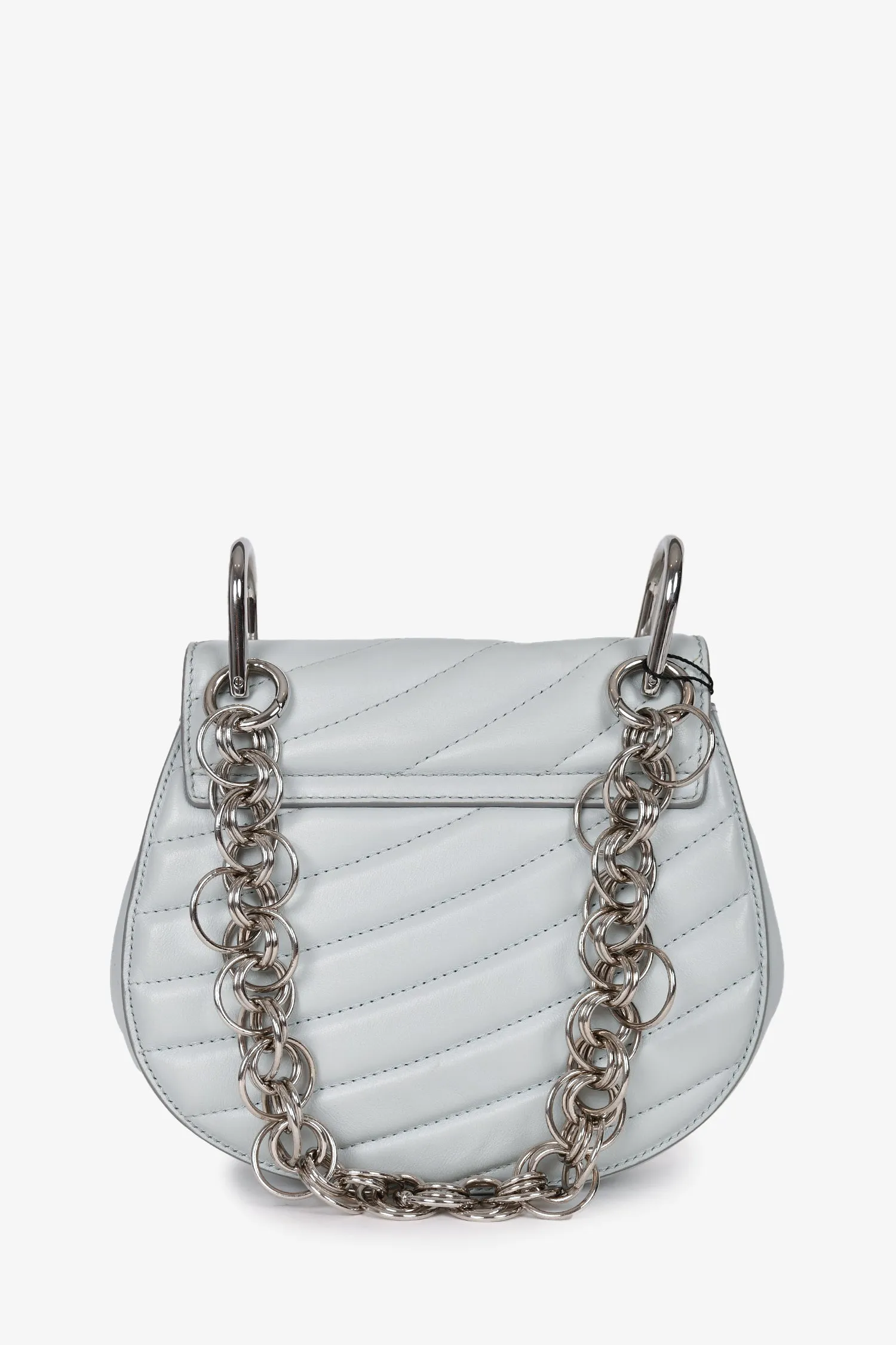 Chloe 2018 Blue Leather Mini Drew Bijou Chain Shoulder Bag