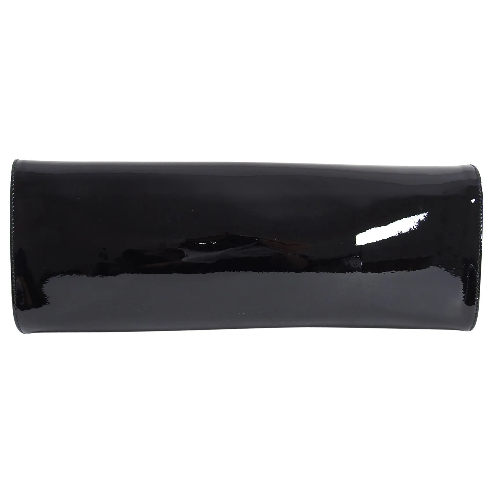 Christian Louboutin Black Patent Pigalle Clutch Bag