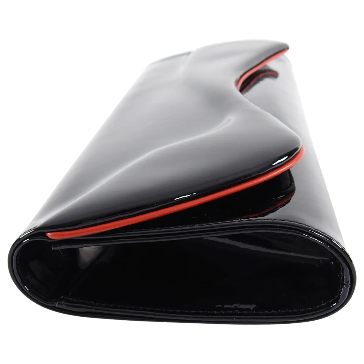 Christian Louboutin Black Patent Pigalle Clutch Bag