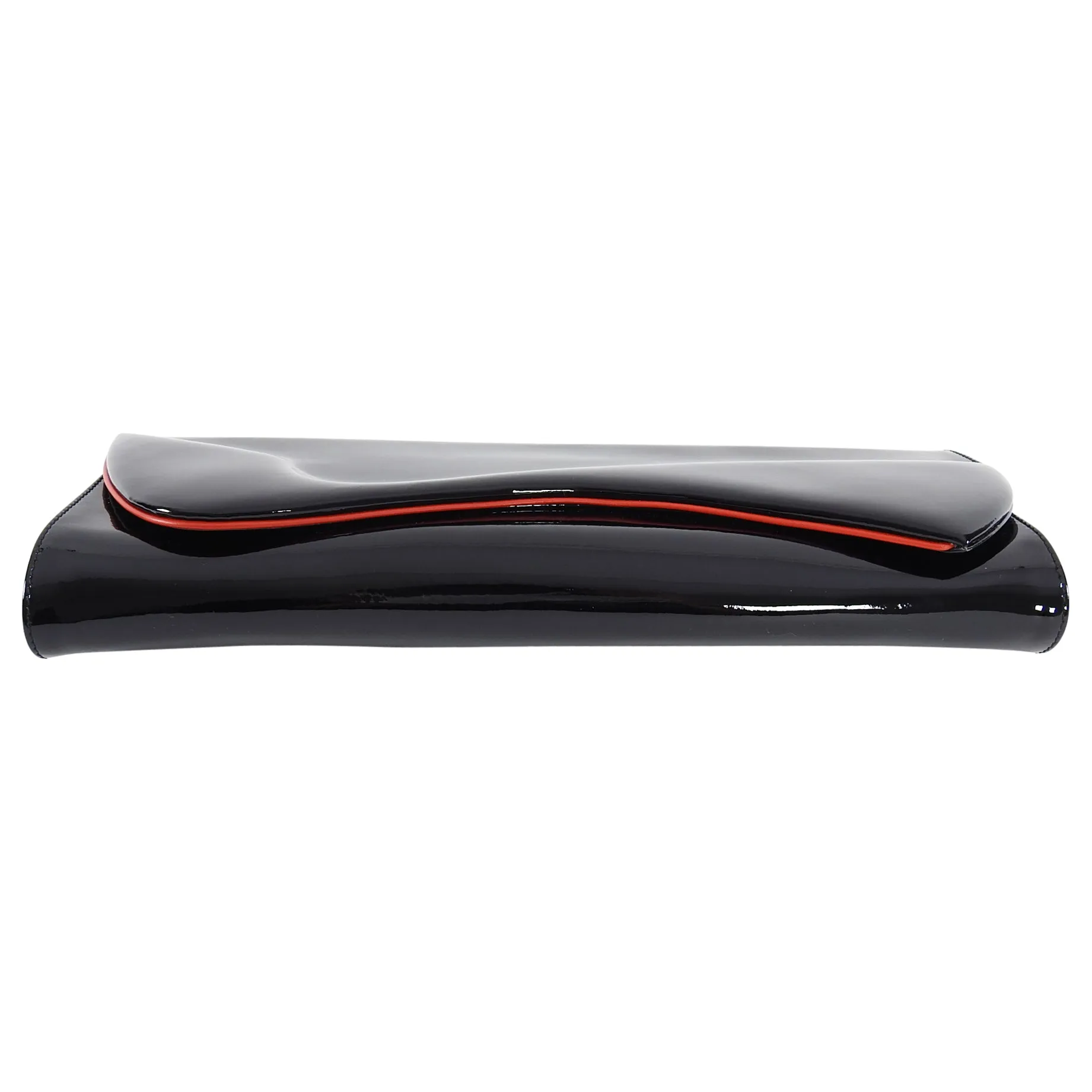 Christian Louboutin Black Patent Pigalle Clutch Bag