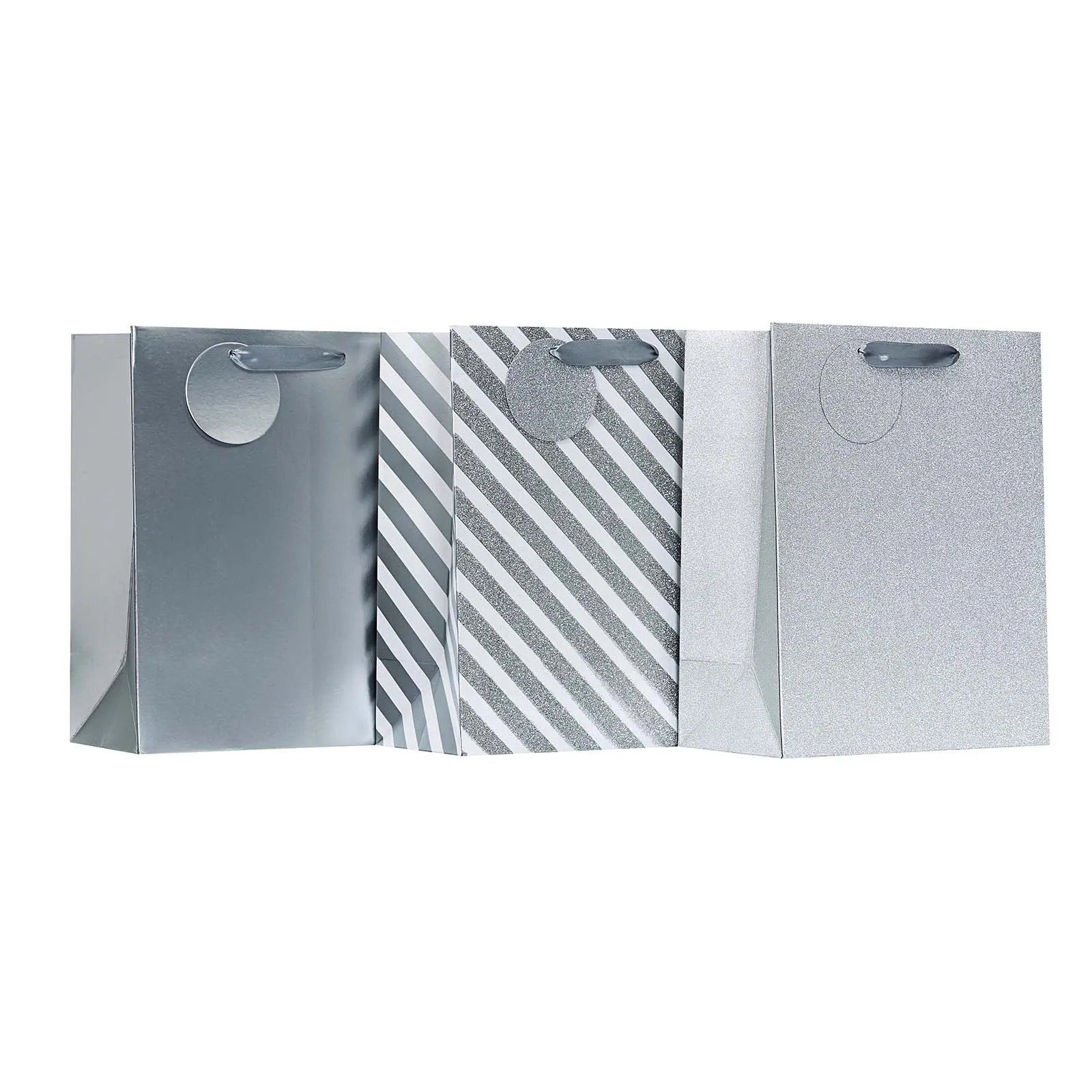 Christmas Silver Gift Bags 3 Pack Large