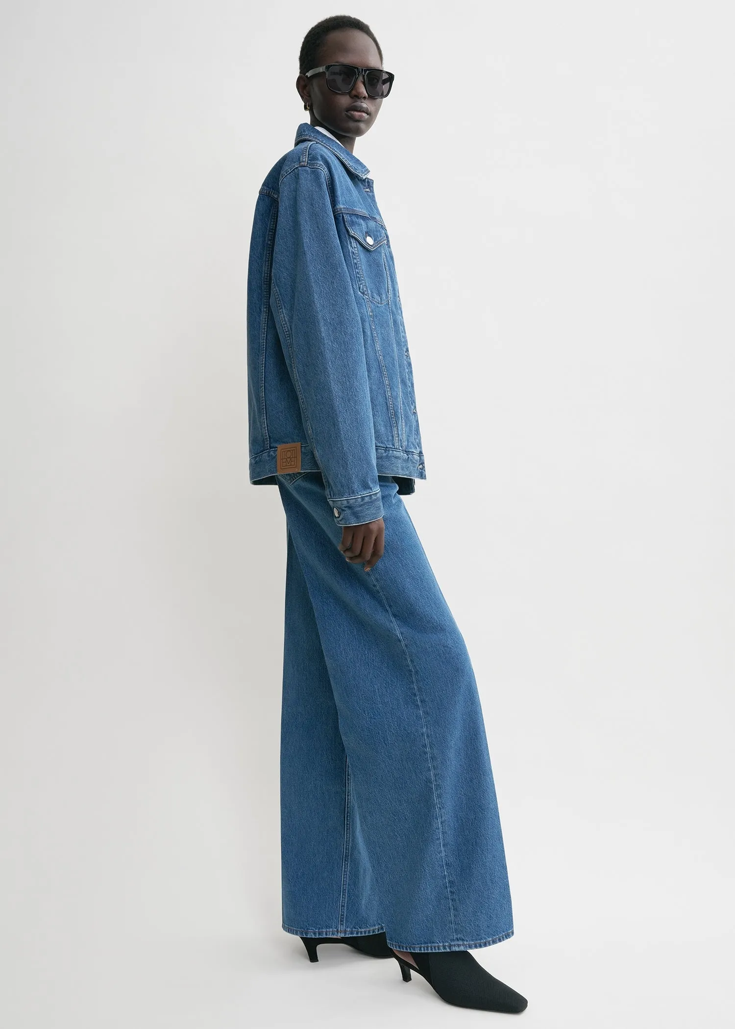 Classic denim jacket vibrant blue
