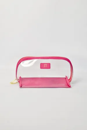 Clear Arc Makeup Bag Hot Pink- Large